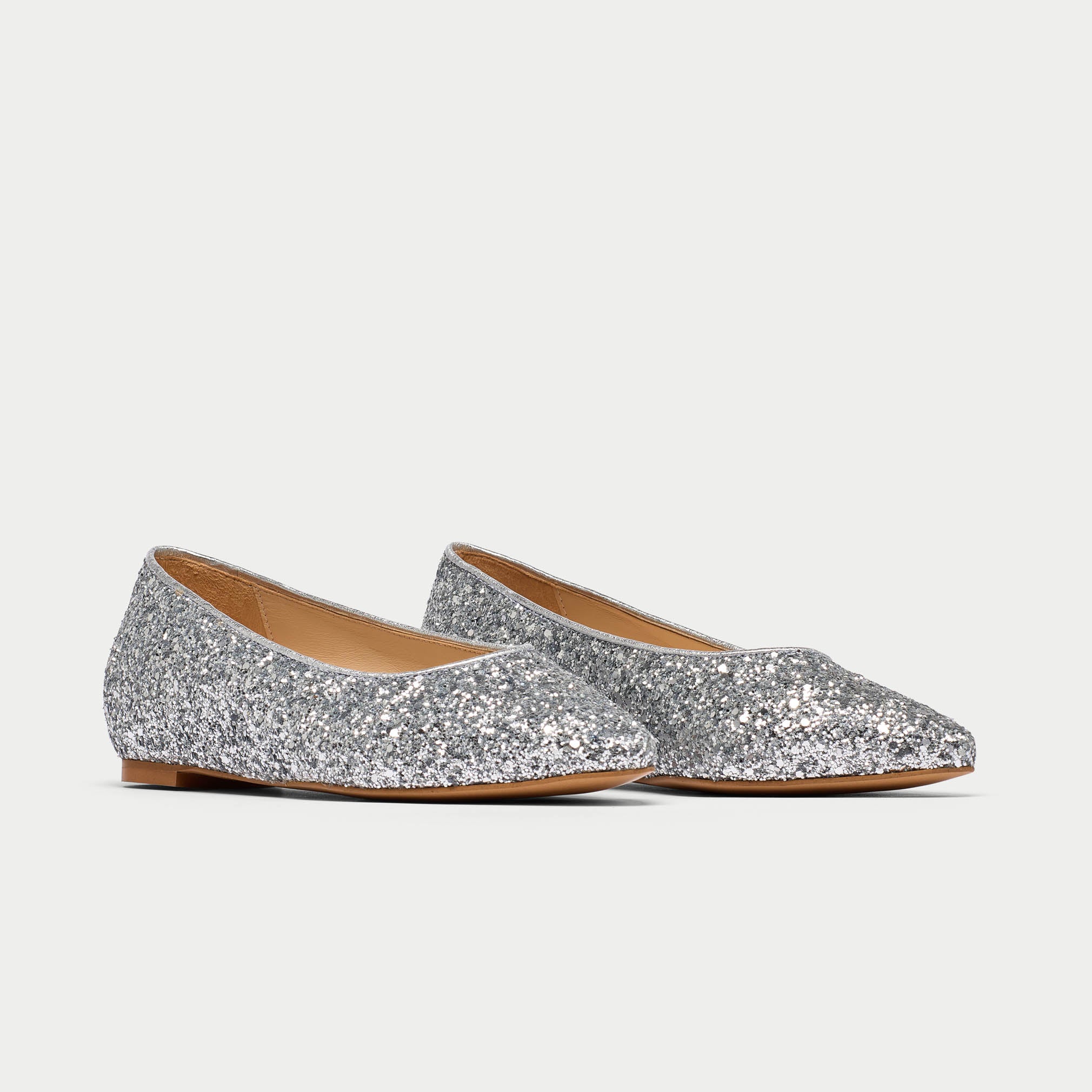 Agata - Silver Sparkle Ballerinas - Image 3