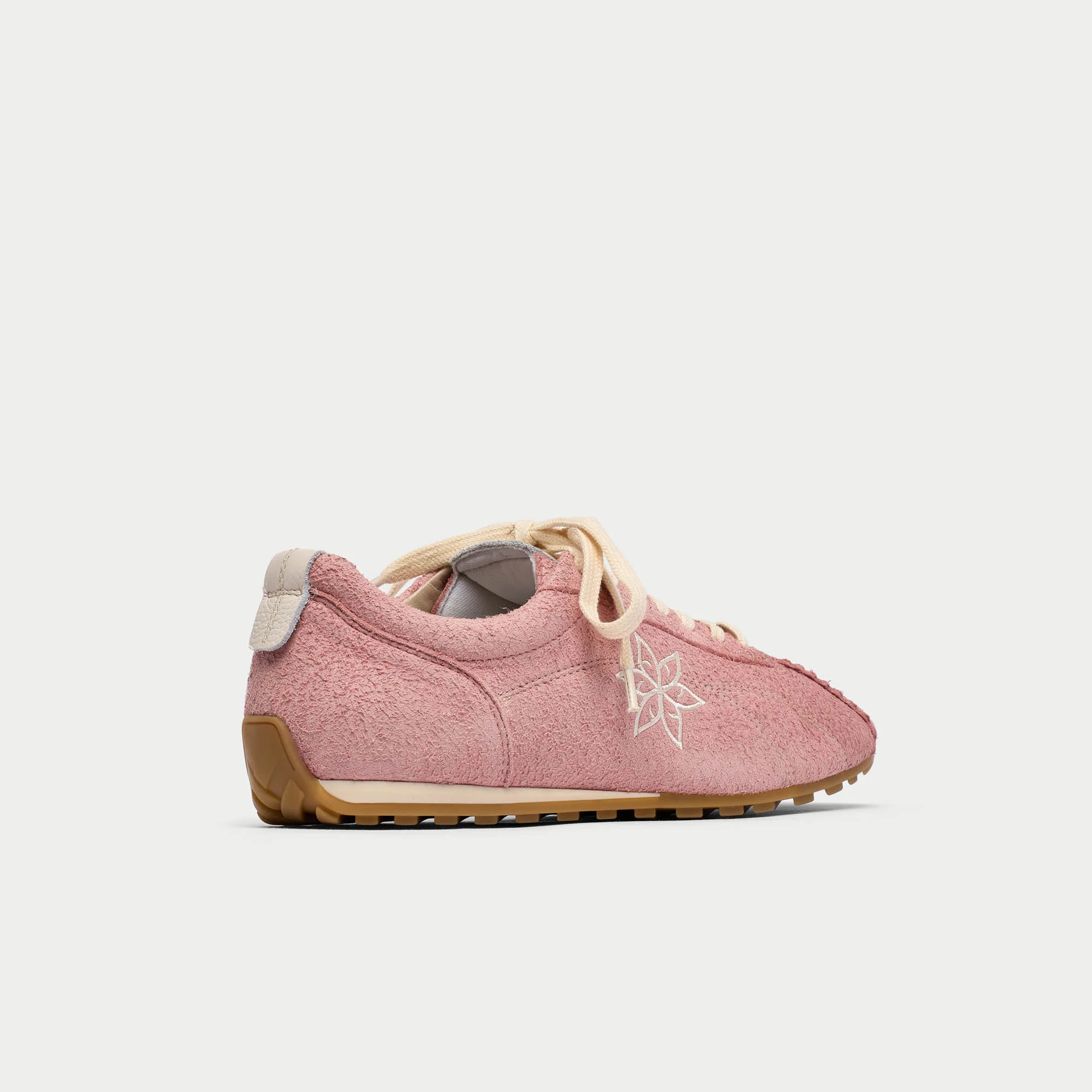 Aurora - Baby Pink Suede Wide Fit Sneakers - Image 9