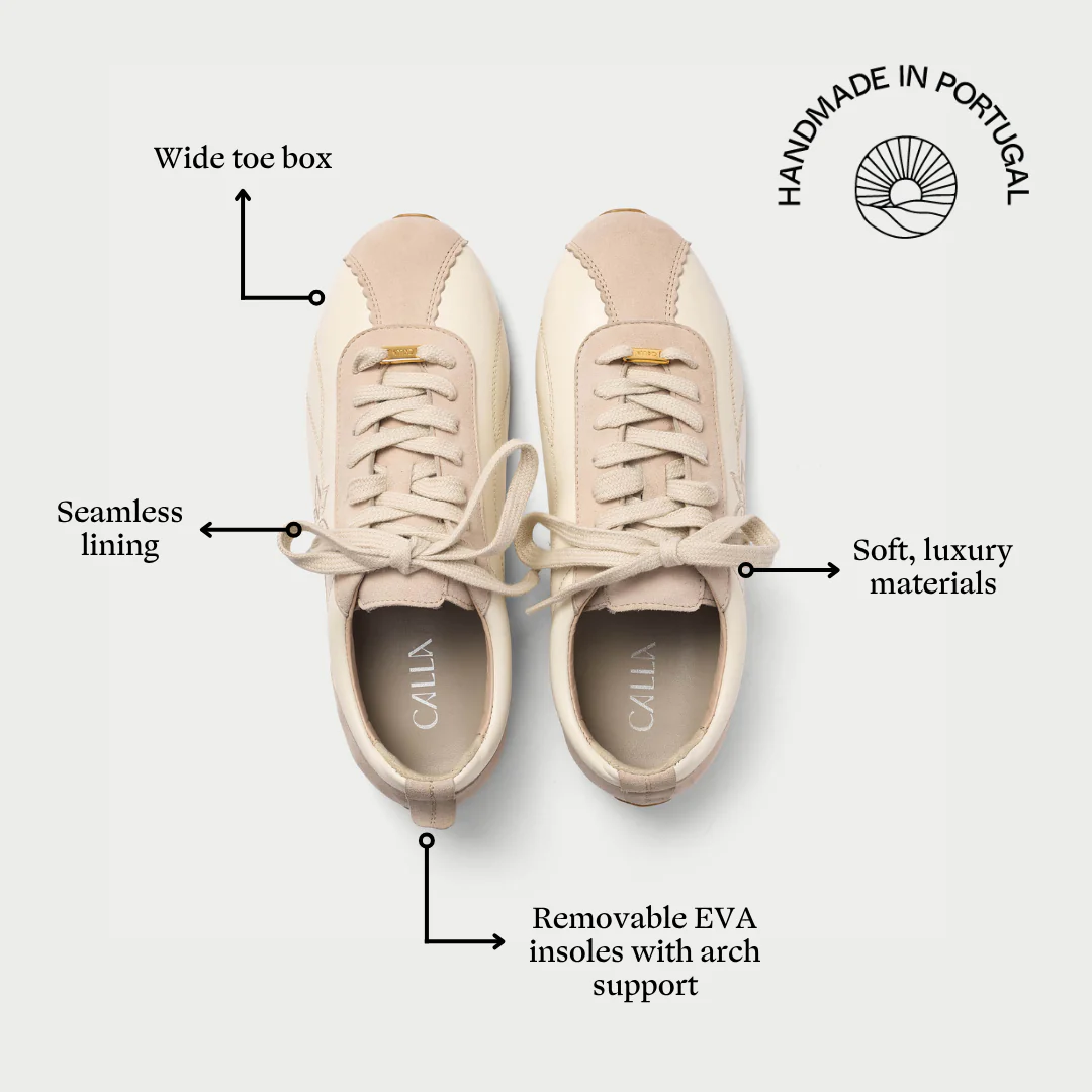 Aurora - Natural Oat Wide Fit Sneakers - Image 6