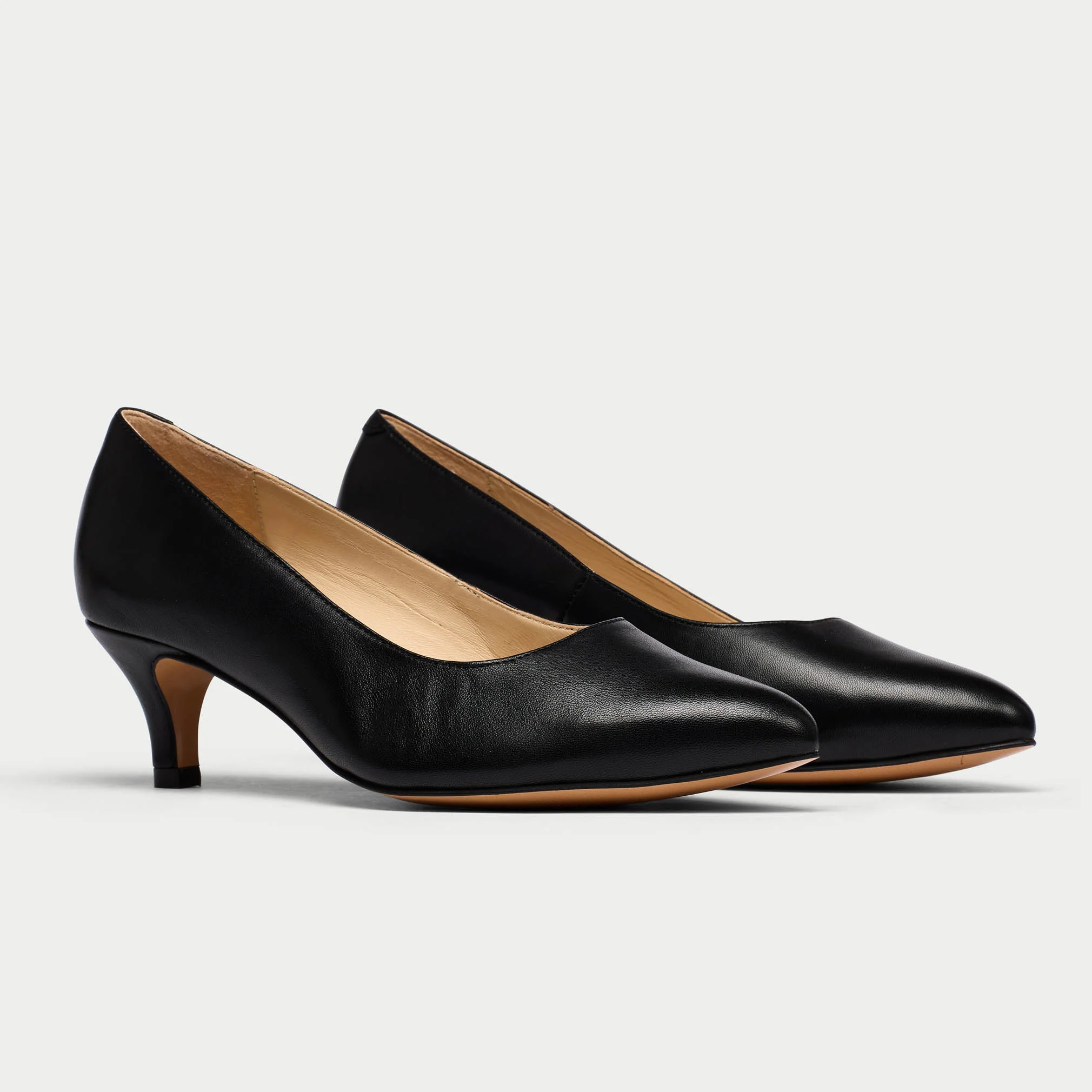 Ava - Black Leather Pumps - Image 3
