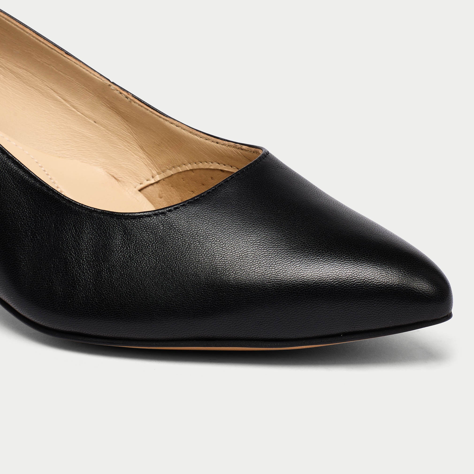 Ava - Black Leather Pumps - Image 6