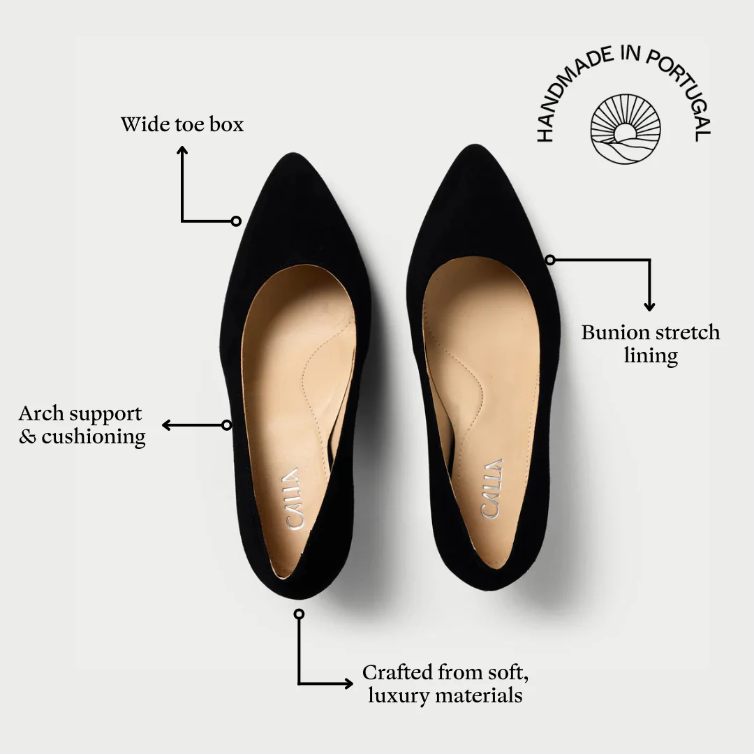 Ava - Black Suede Pumps - Image 4