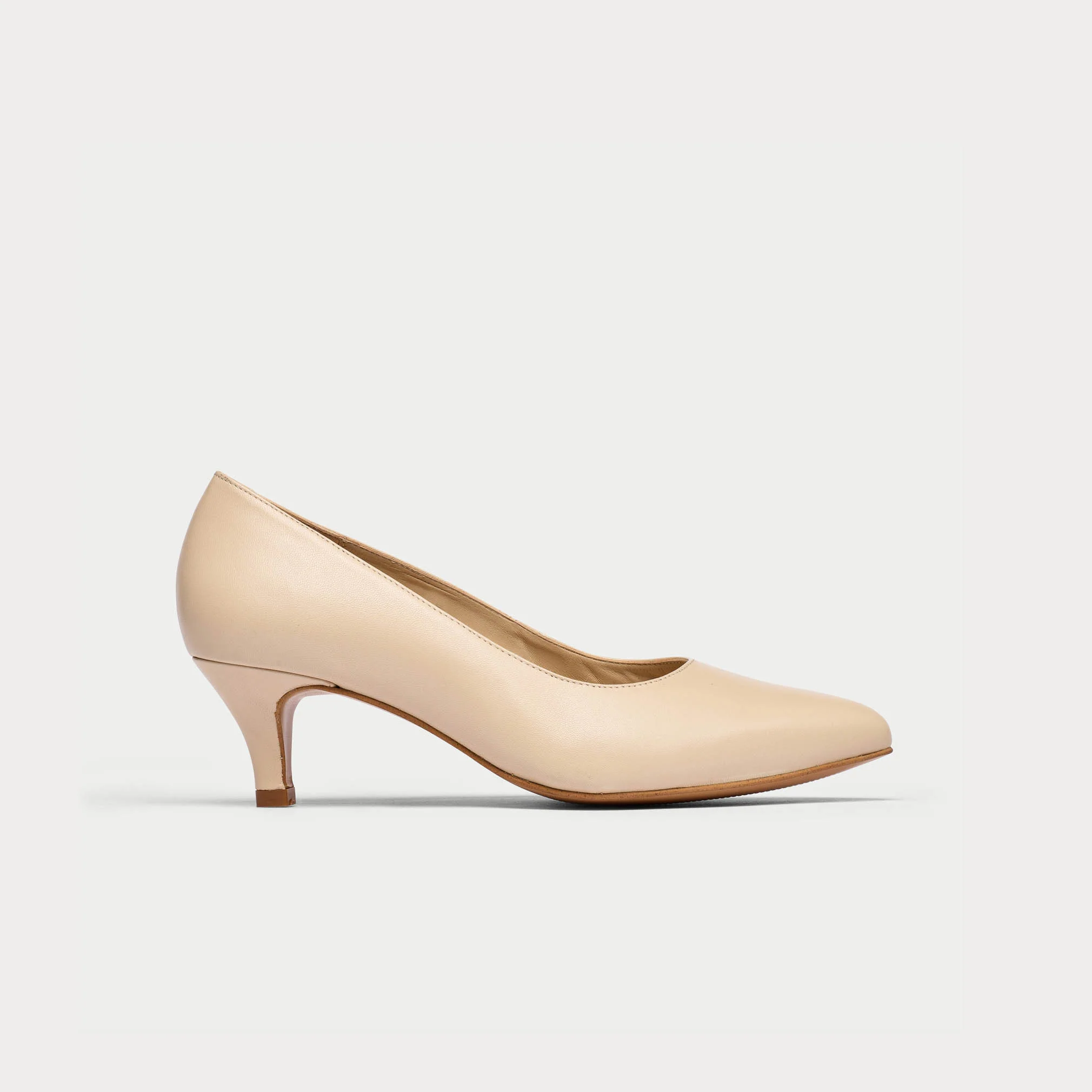 Ava - Light Beige Leather Pumps - Image 7