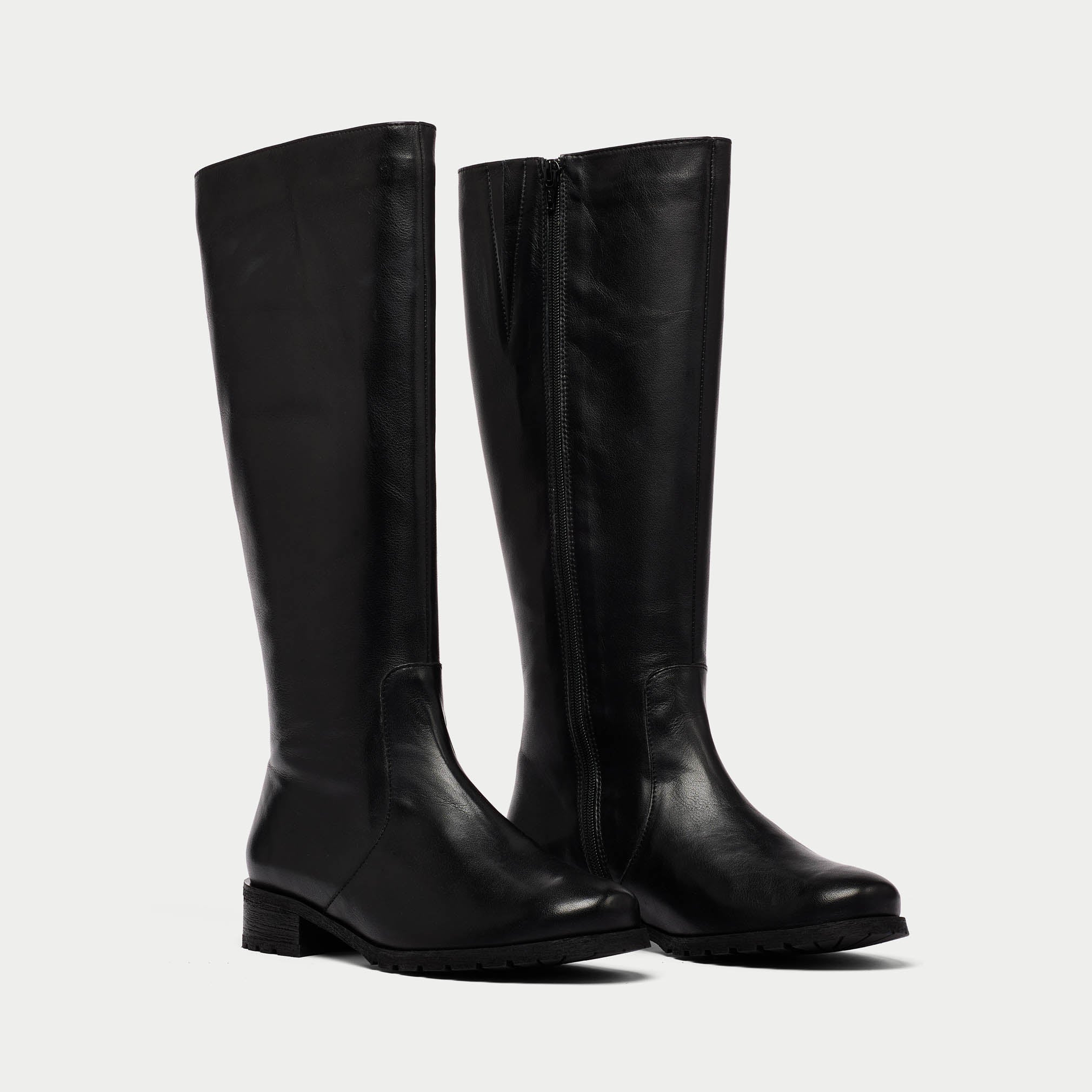 Bella - Black Leather Boots - Image 2