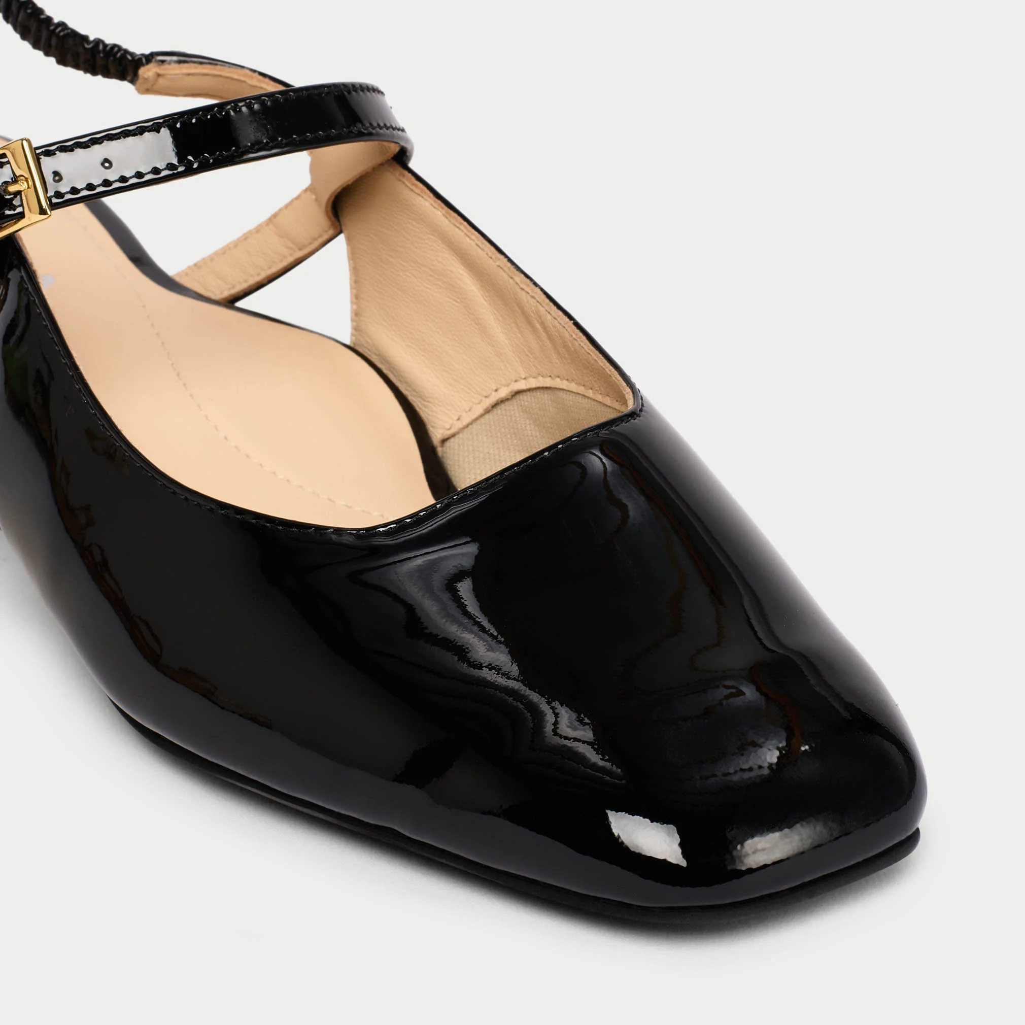 Betty - Black Patent Slingbacks - Image 3