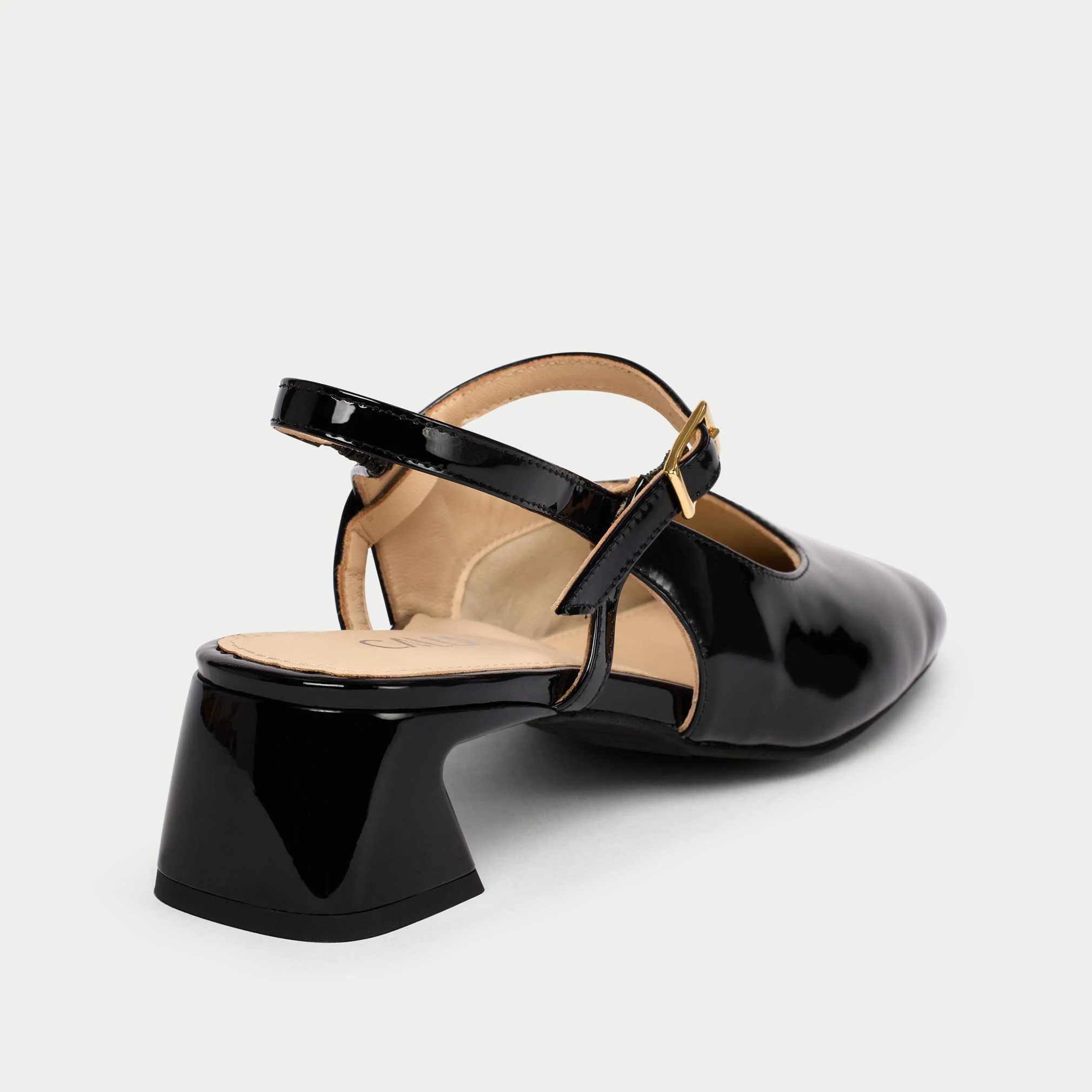Betty - Black Patent Slingbacks - Image 4