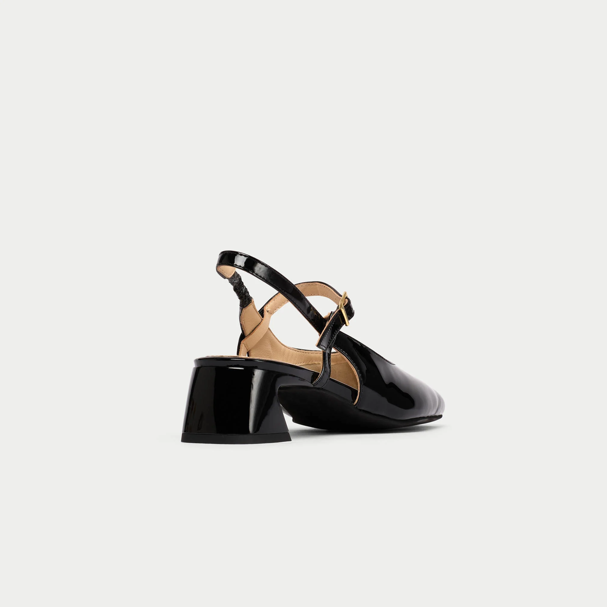 Betty - Black Patent Slingbacks - Image 6