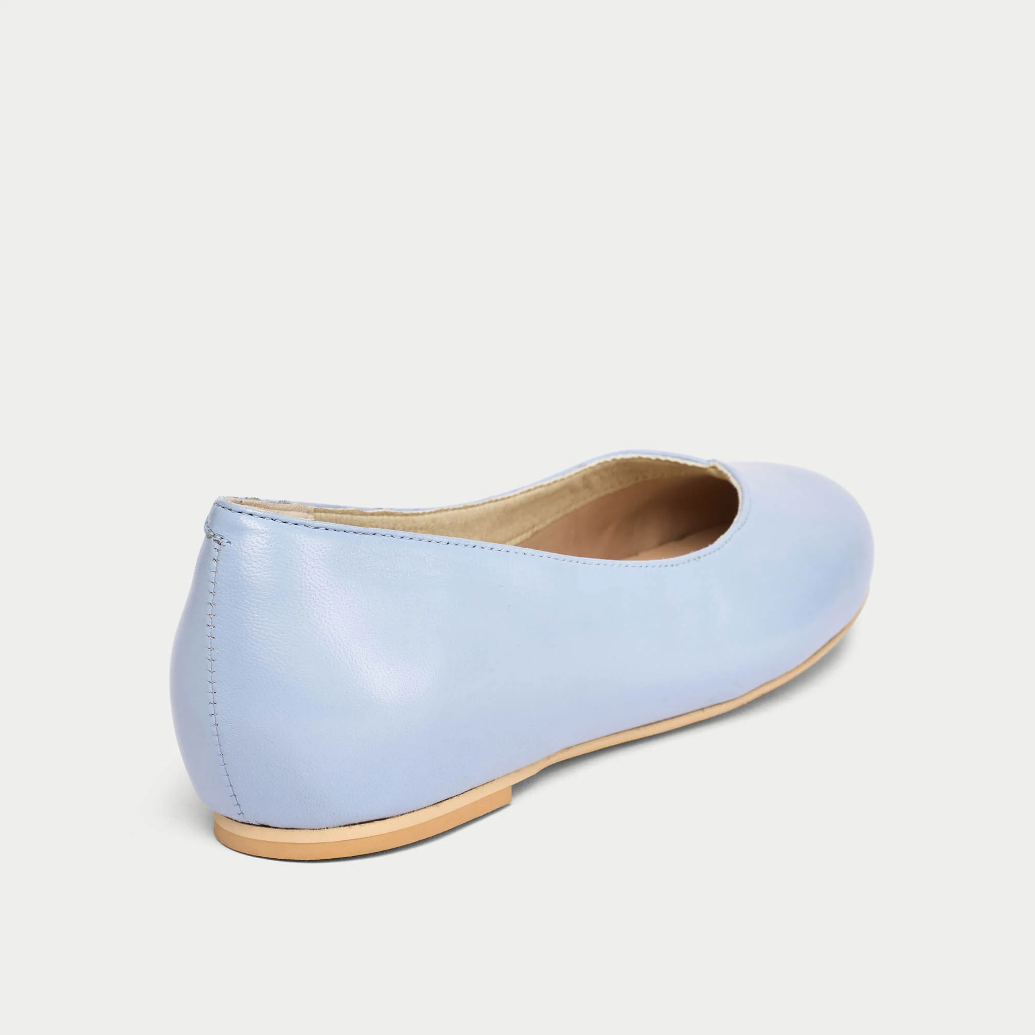 Charlotte - Ice Blue Leather Ballerinas - Image 7