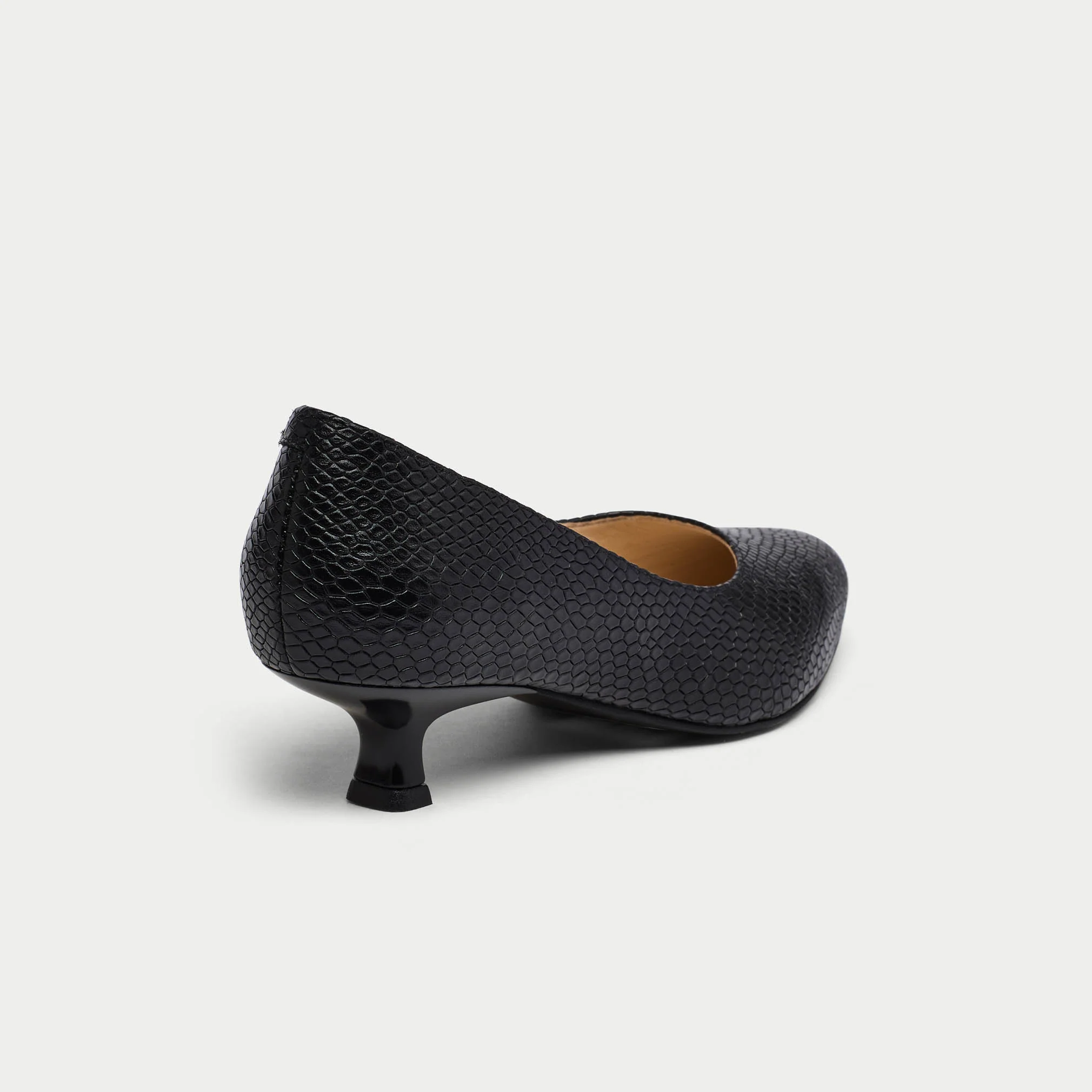 Claudia - Black Croc Leather Pumps - Image 5