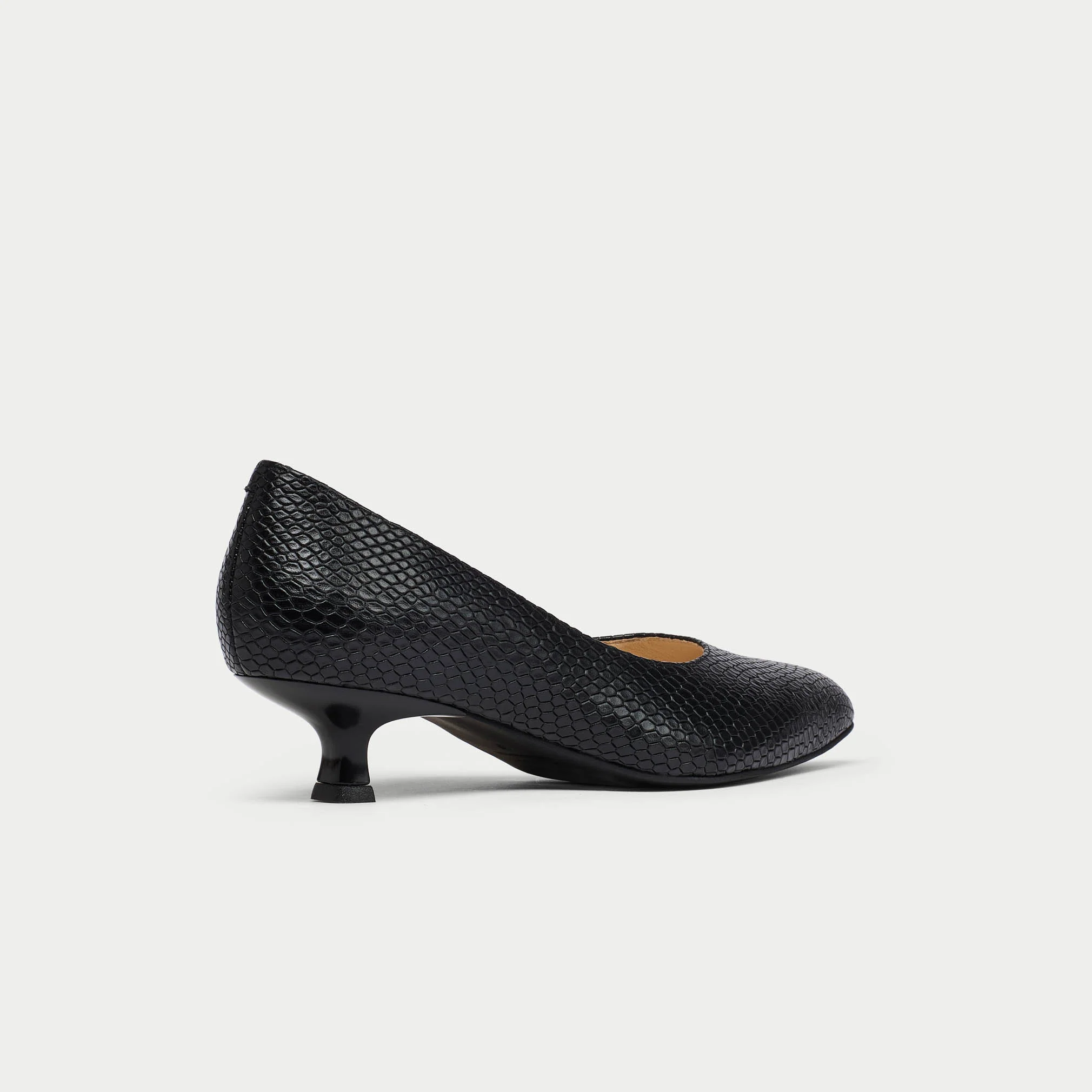 Claudia - Black Croc Leather Pumps - Image 7
