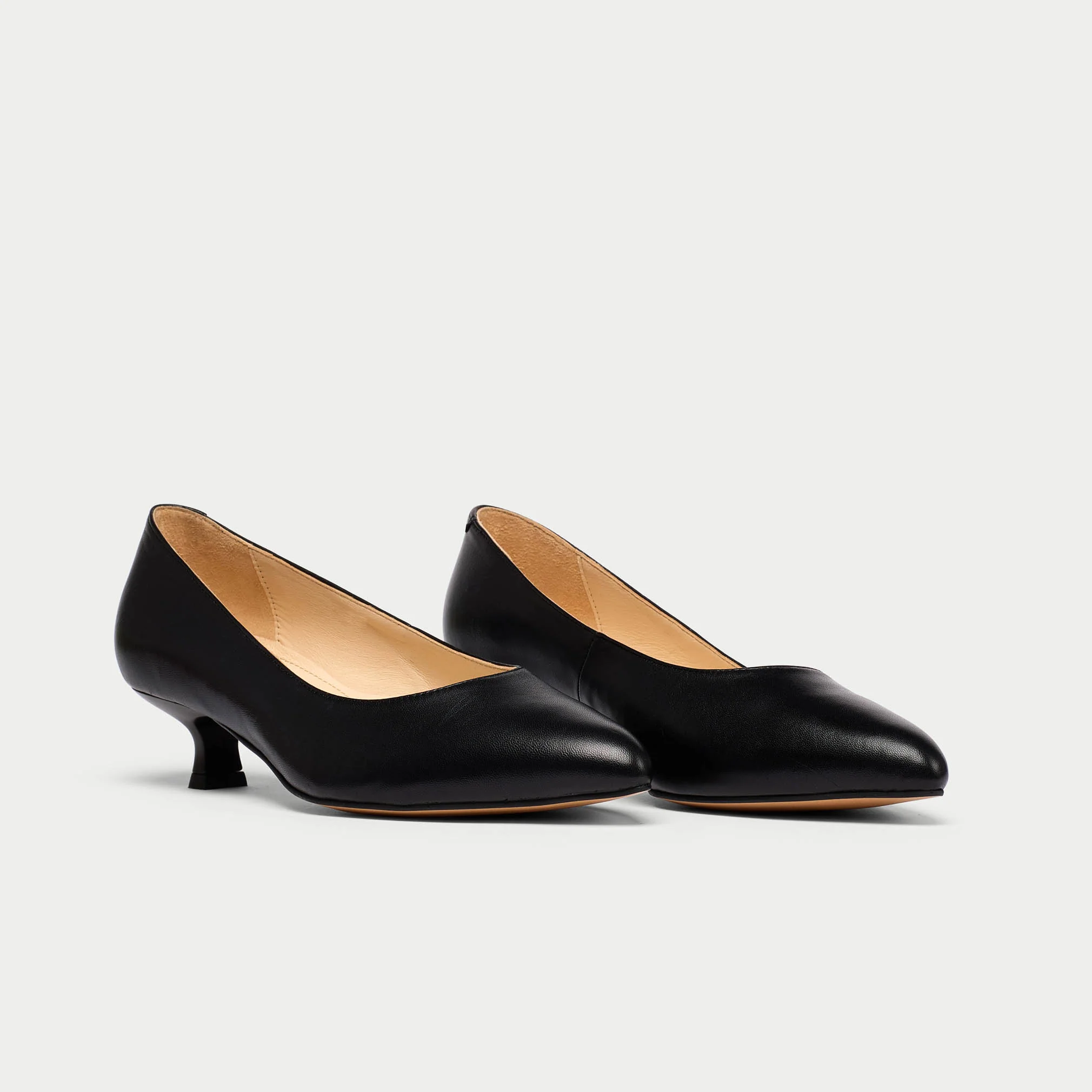 Claudia - Black Leather Pumps - Image 3