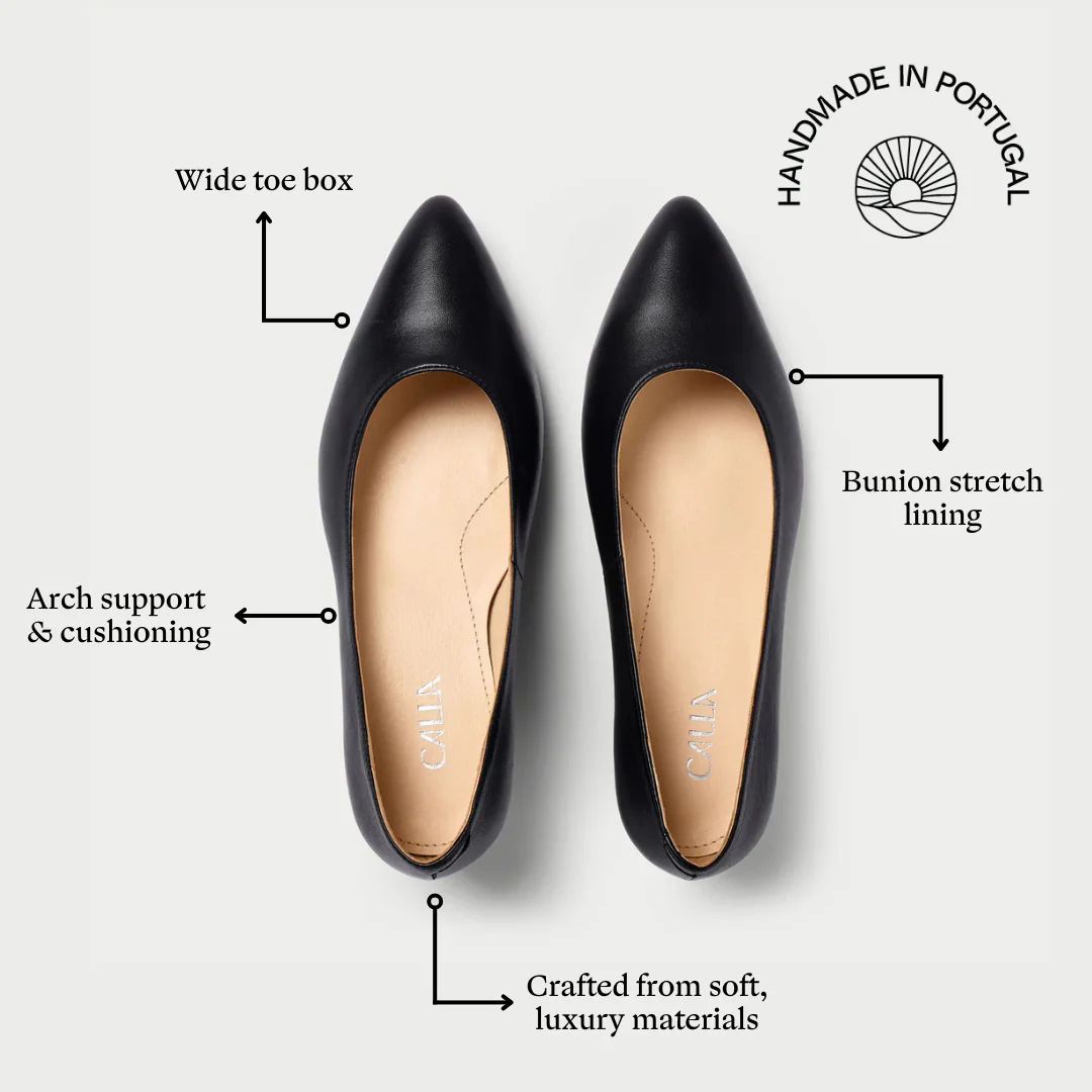 Claudia - Black Leather Pumps - Image 7
