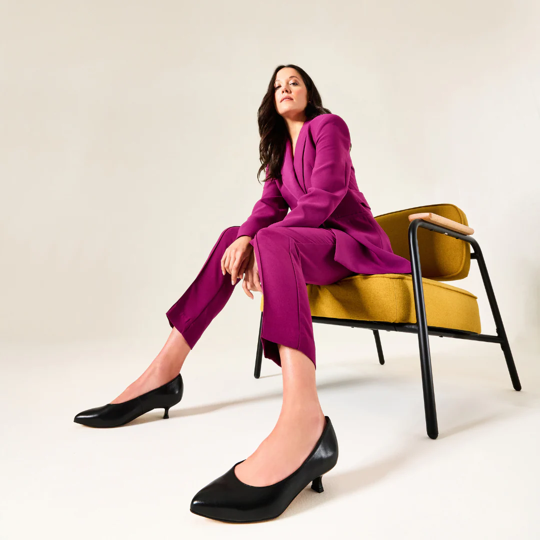 Claudia - Black Leather Pumps - Image 8