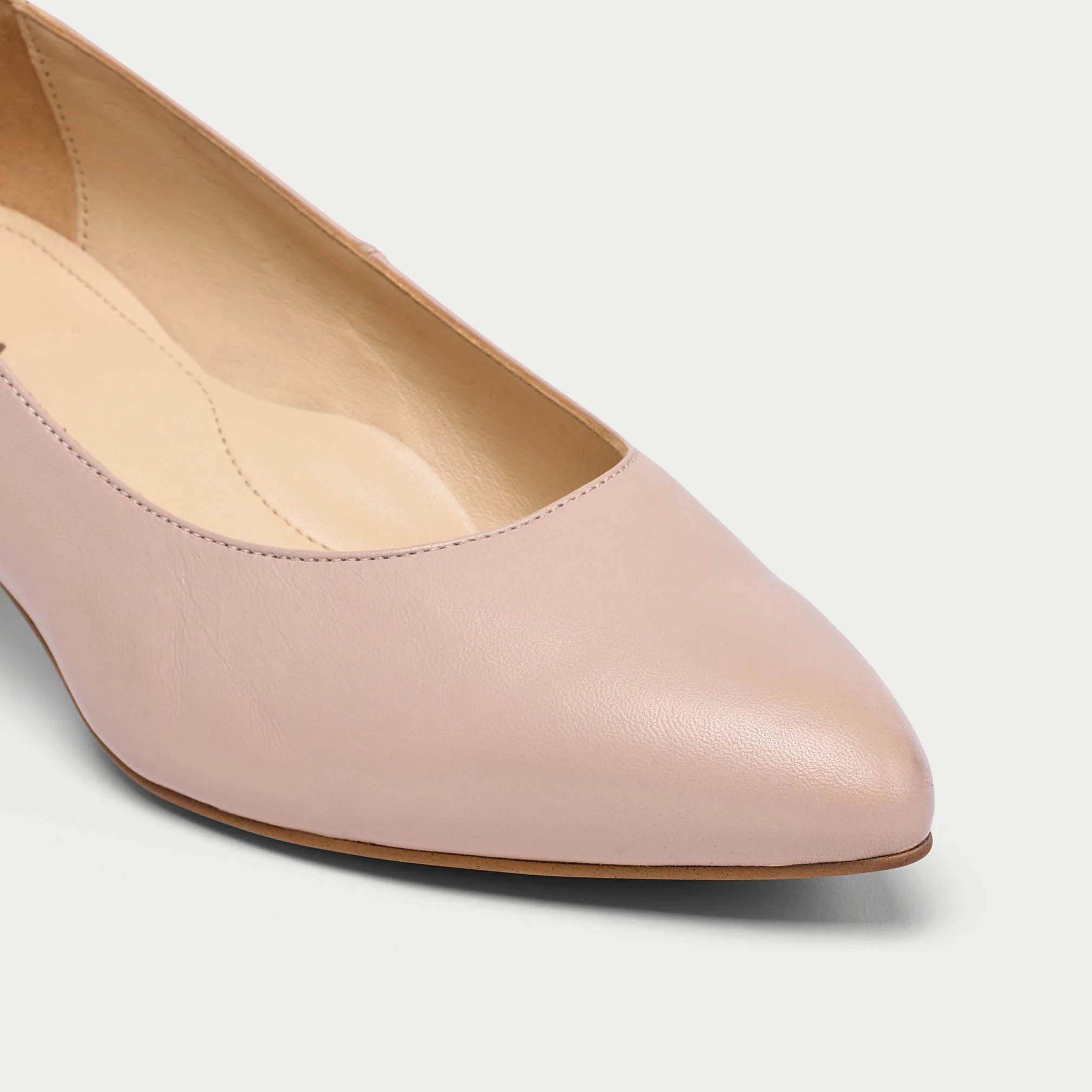 Claudia - Blush Leather Pumps - Image 4