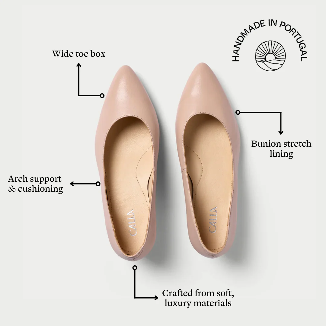 Claudia - Blush Leather Pumps - Image 5