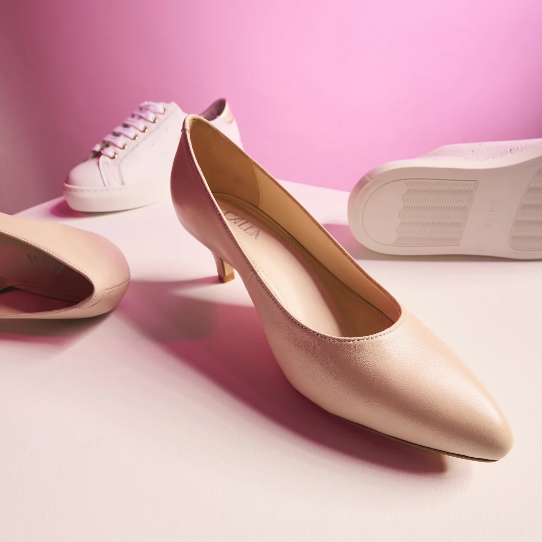 Claudia - Light Beige Leather Pumps - Image 3
