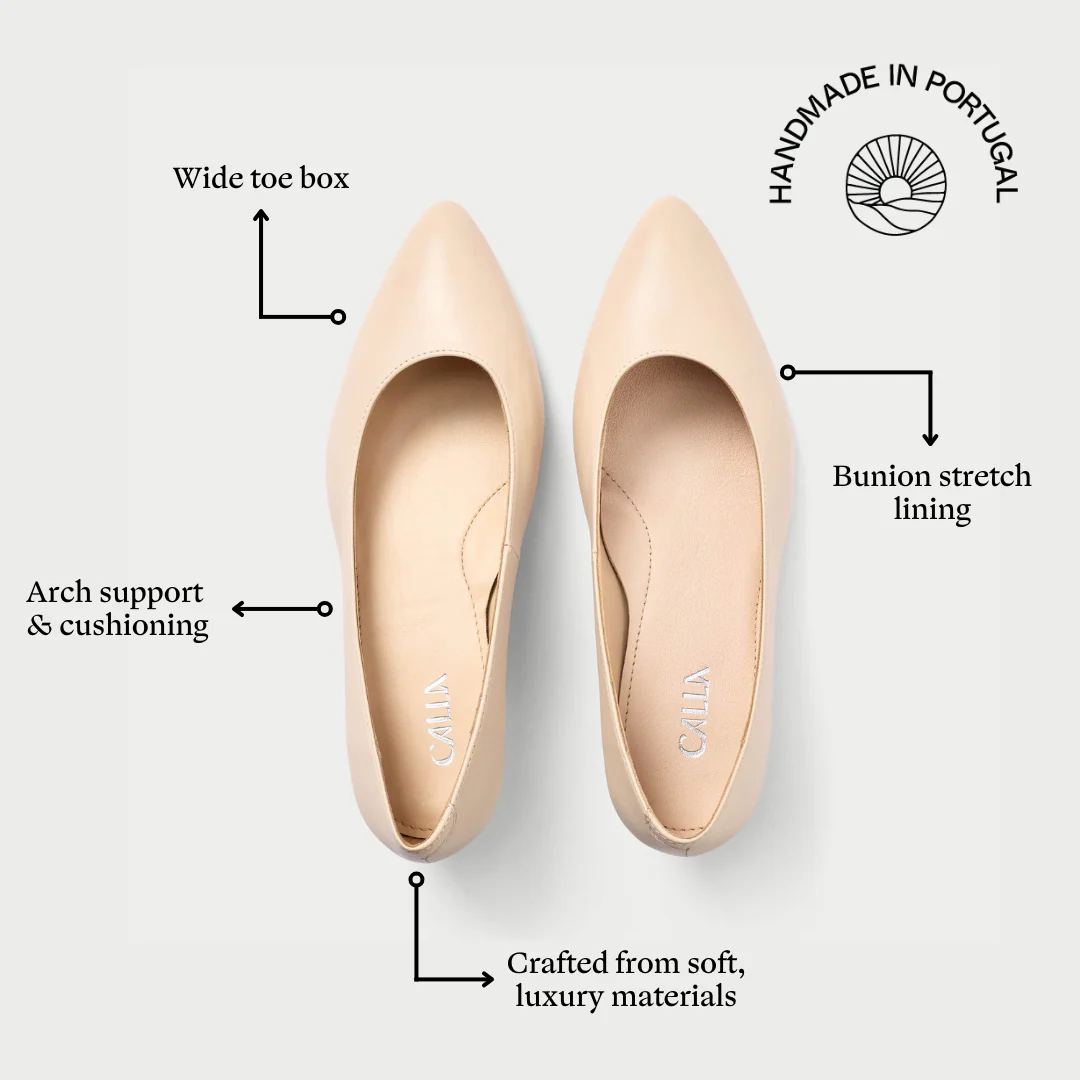 Claudia - Light Beige Leather Pumps - Image 6