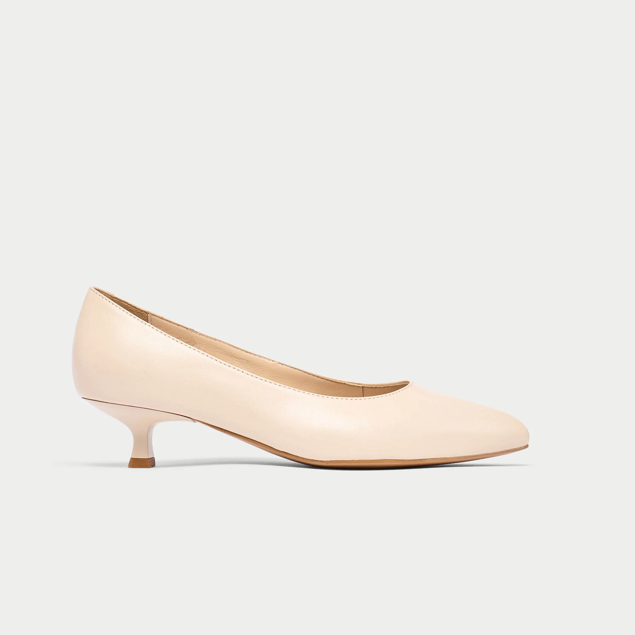 Claudia - Light Beige Leather Pumps - Image 8