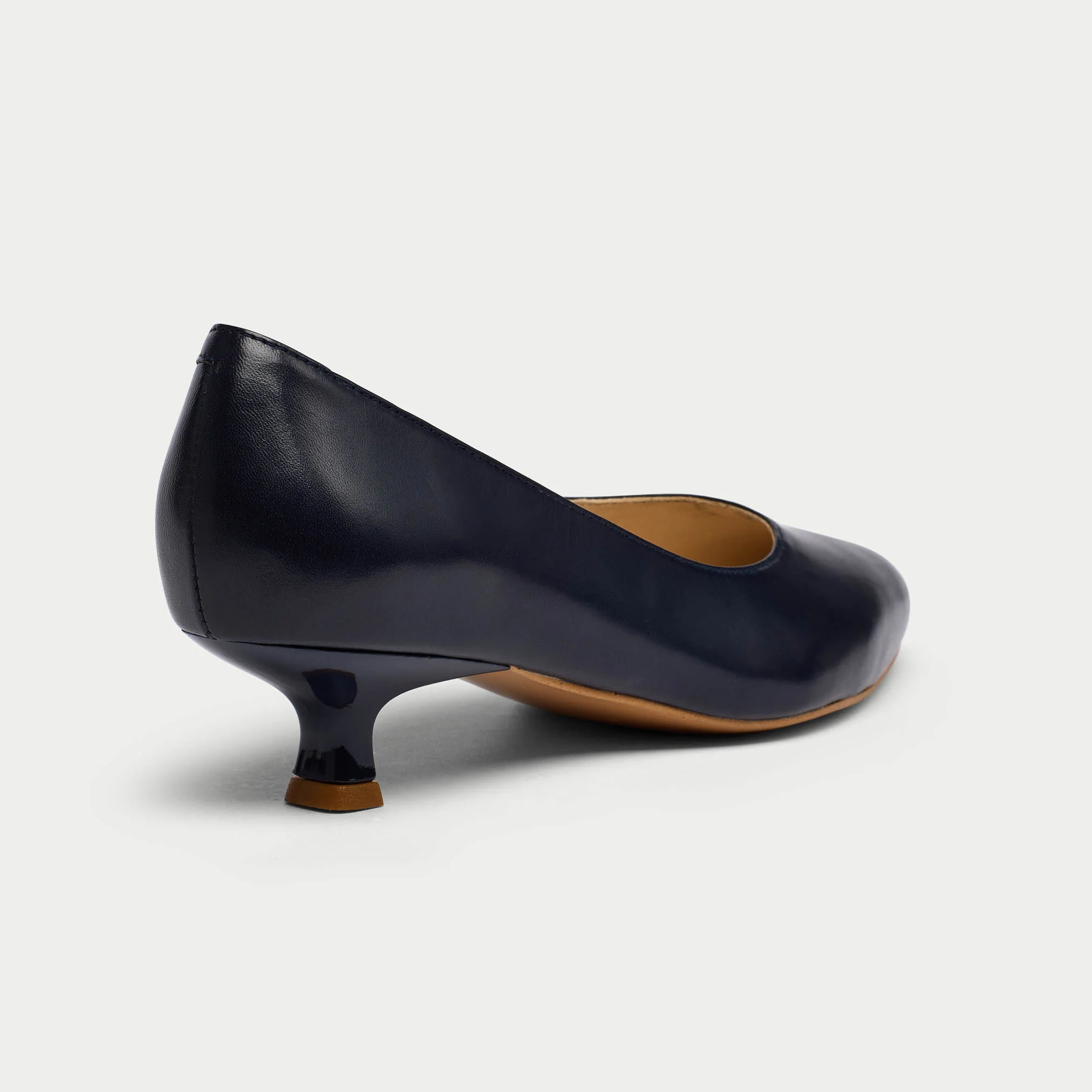 Claudia - Navy Leather Pumps - Image 6