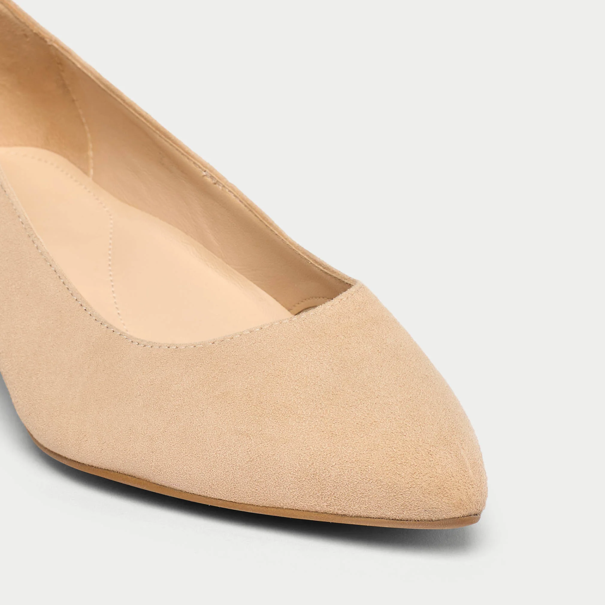 Claudia - Taupe Suede Pumps - Image 3