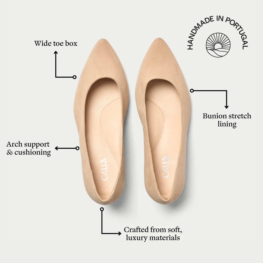 Claudia - Taupe Suede Pumps - Image 5