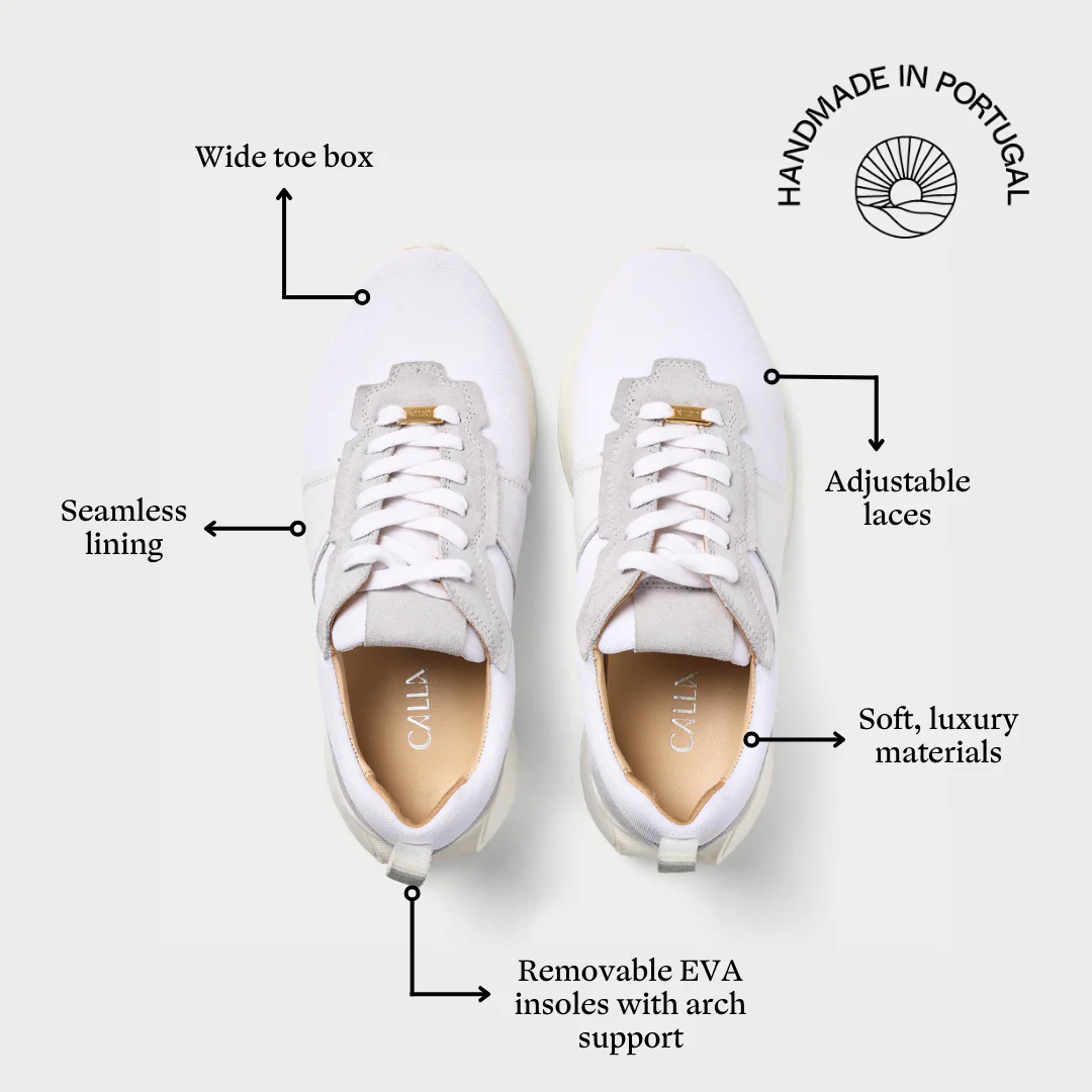 Cosmos - Chunky-Sole White Wide Fit Sneakers - Image 7