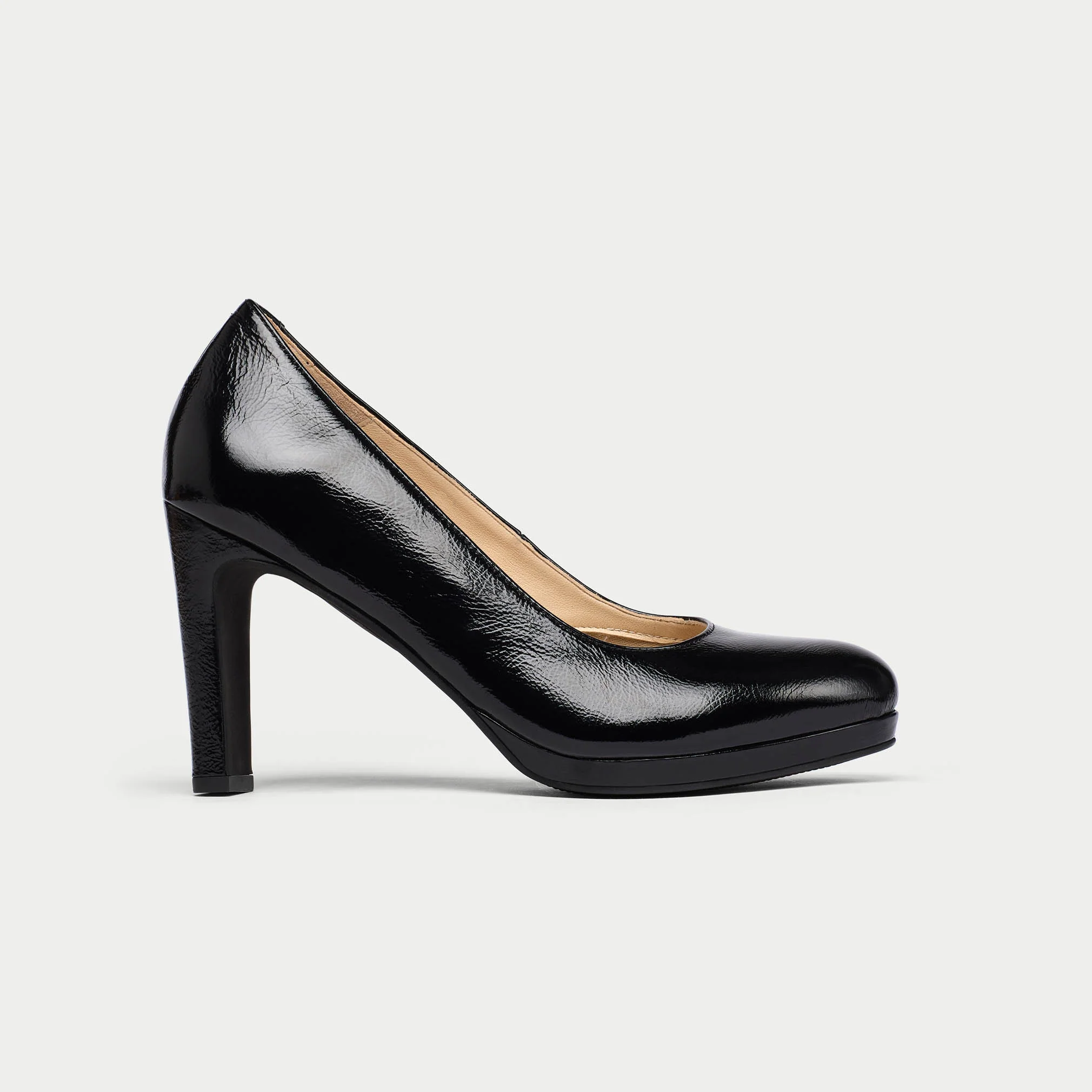 Delilah - Black Shine Leather Pumps - Image 4