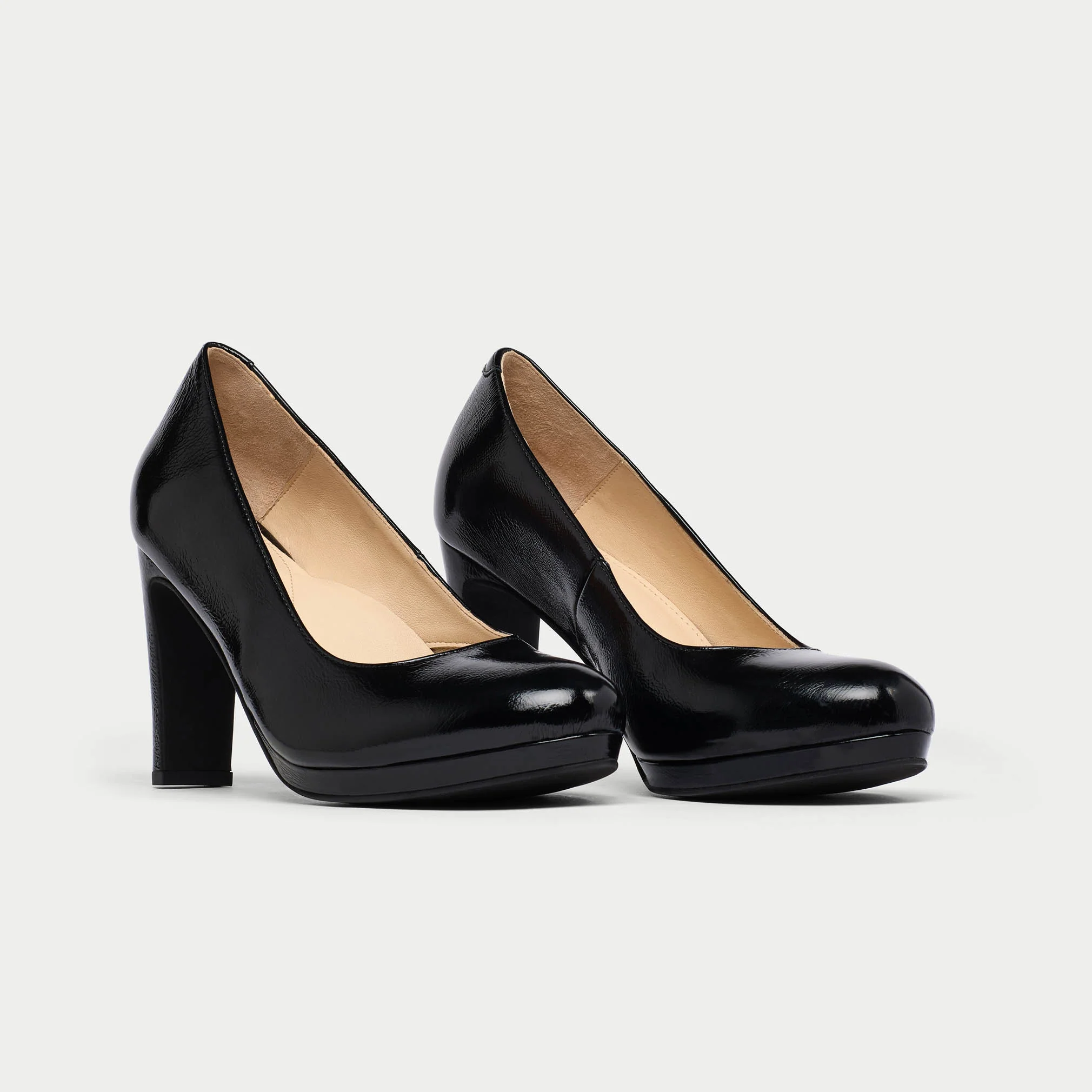 Delilah - Black Shine Leather Pumps - Image 5
