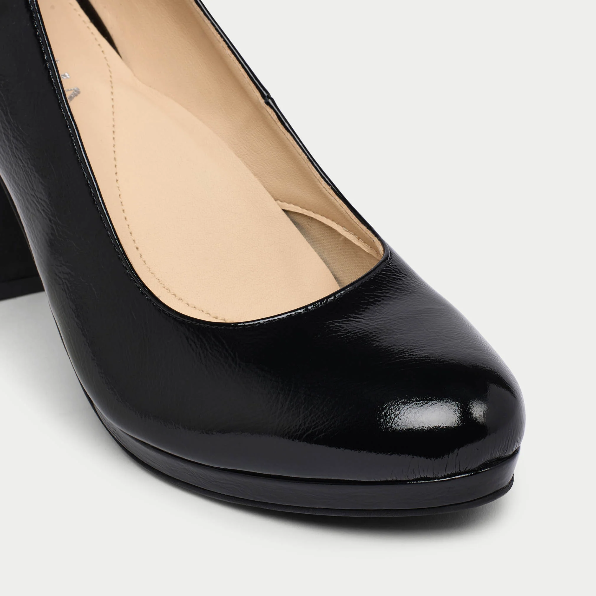 Delilah - Black Shine Leather Pumps - Image 6