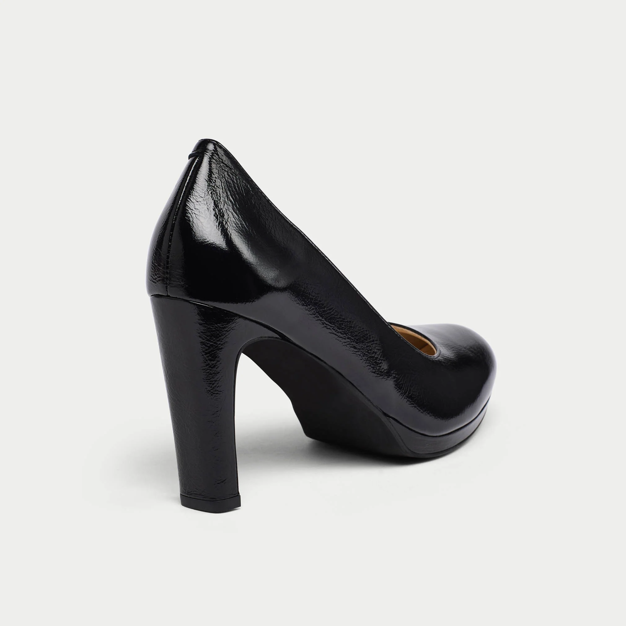 Delilah - Black Shine Leather Pumps - Image 7