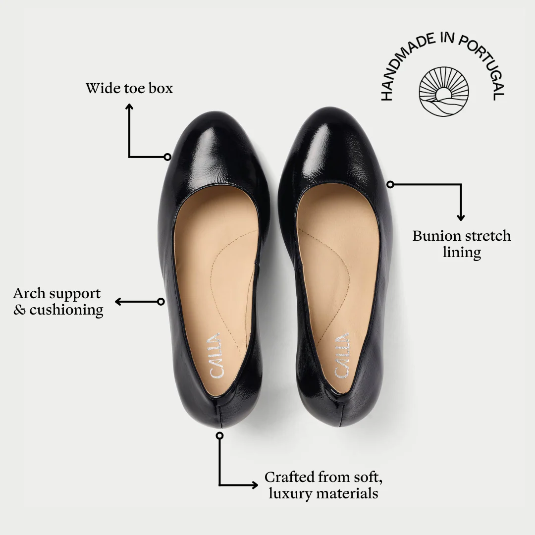 Delilah - Black Shine Leather Pumps - Image 8