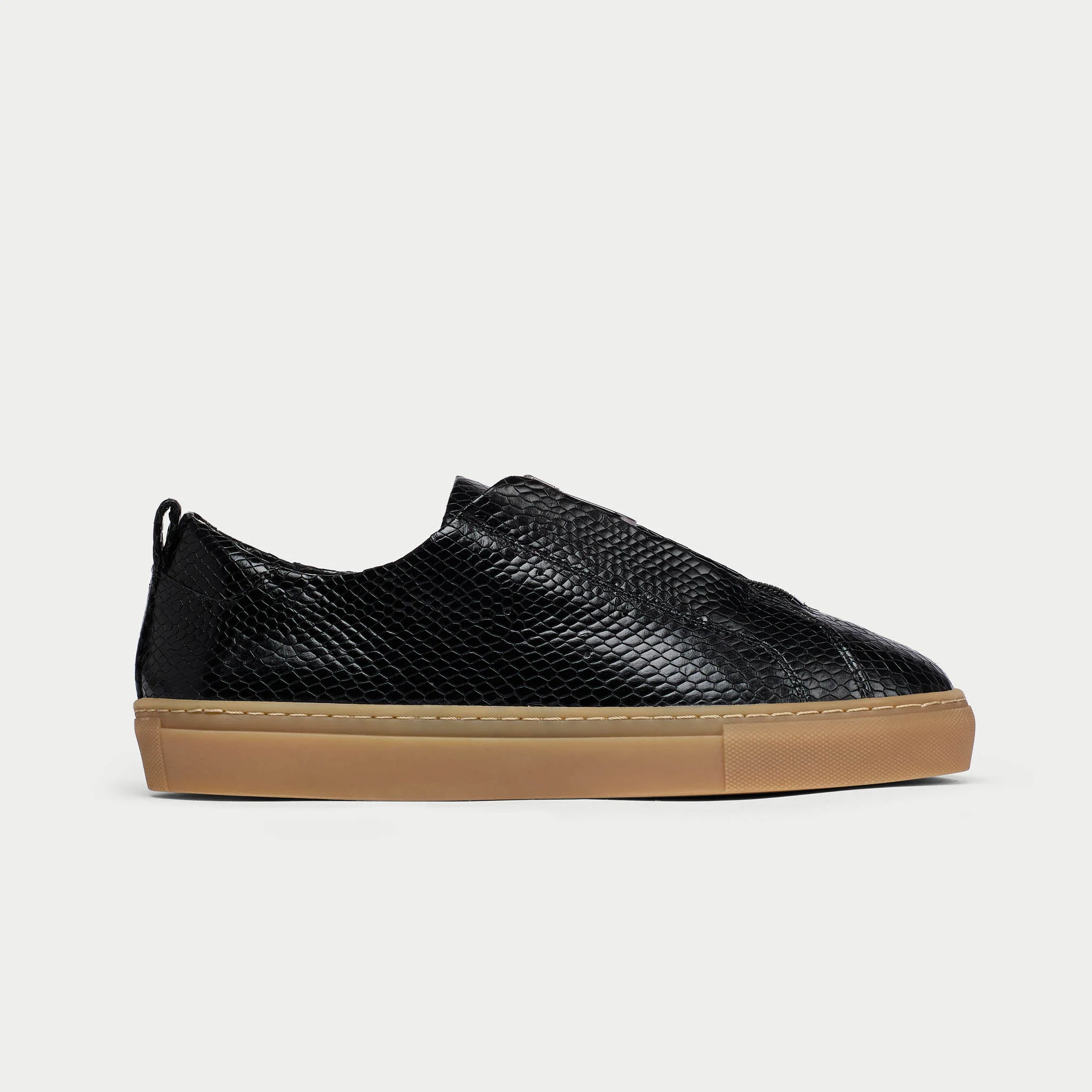 Estella - Black Snake Zip-Up Wide Fit Sneakers - Image 11