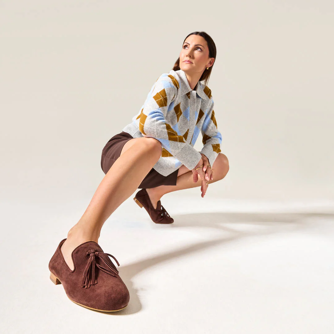Freya - Brown Suede Loafers - Image 2