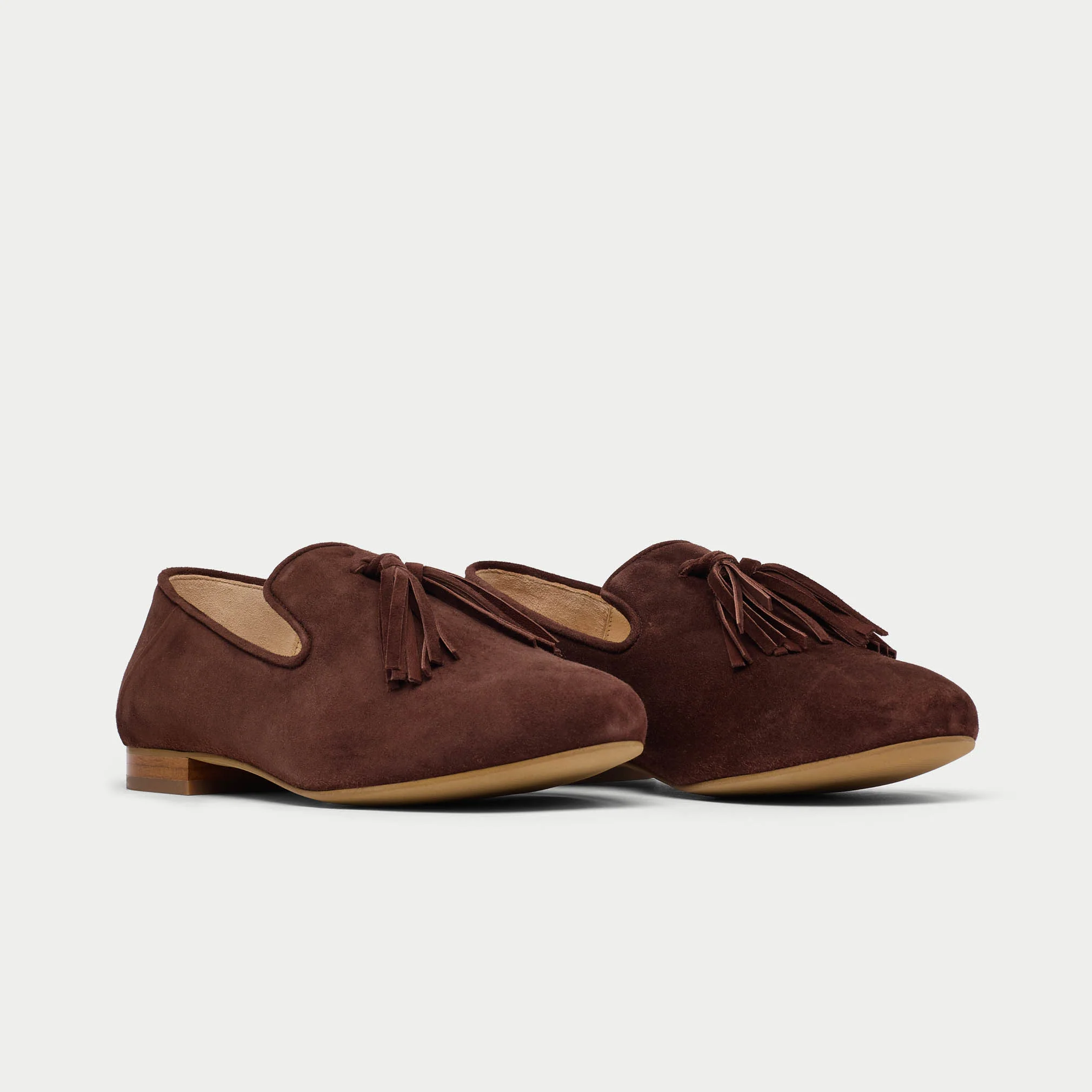 Freya - Brown Suede Loafers - Image 4