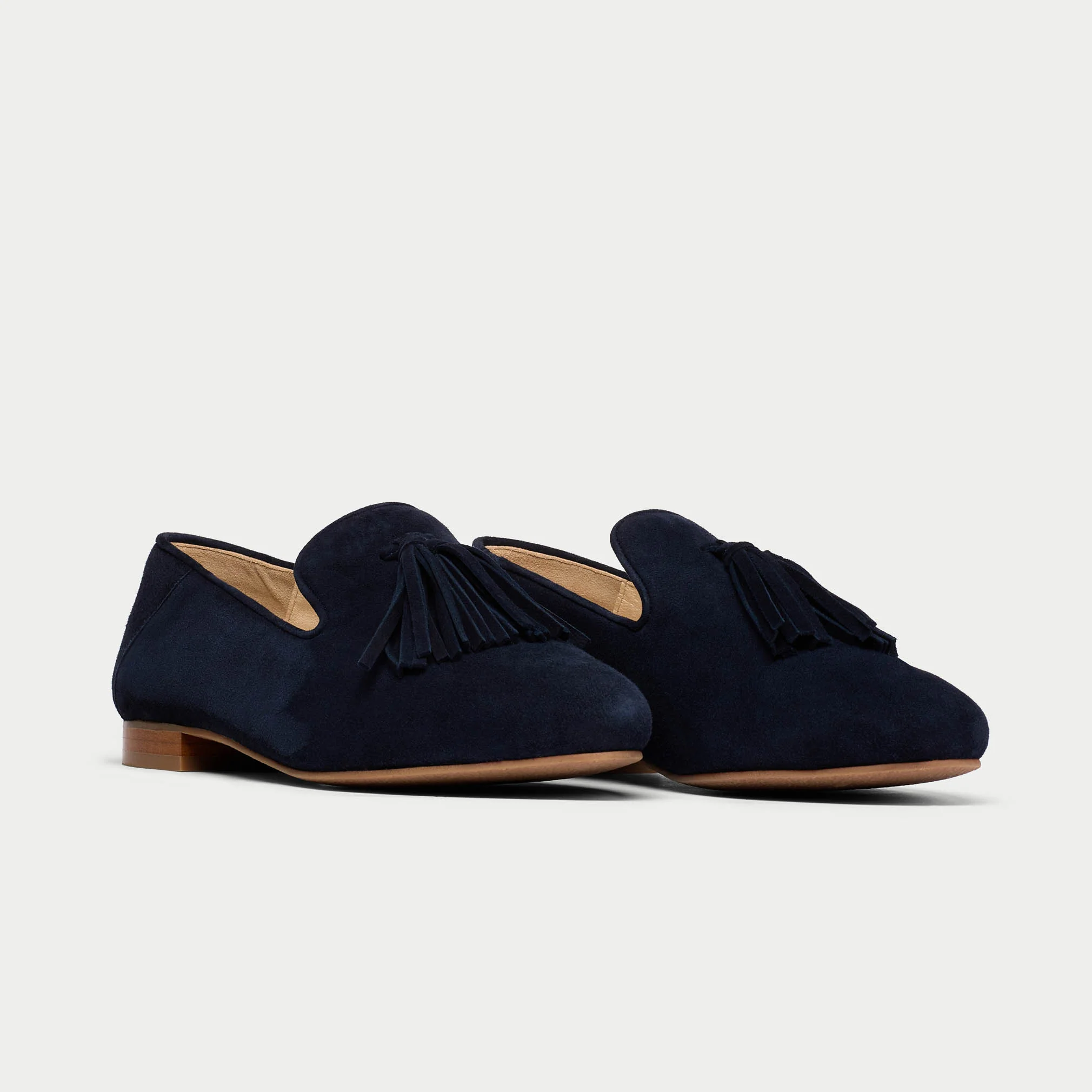 Freya - Deep Navy Suede Loafers - Image 2