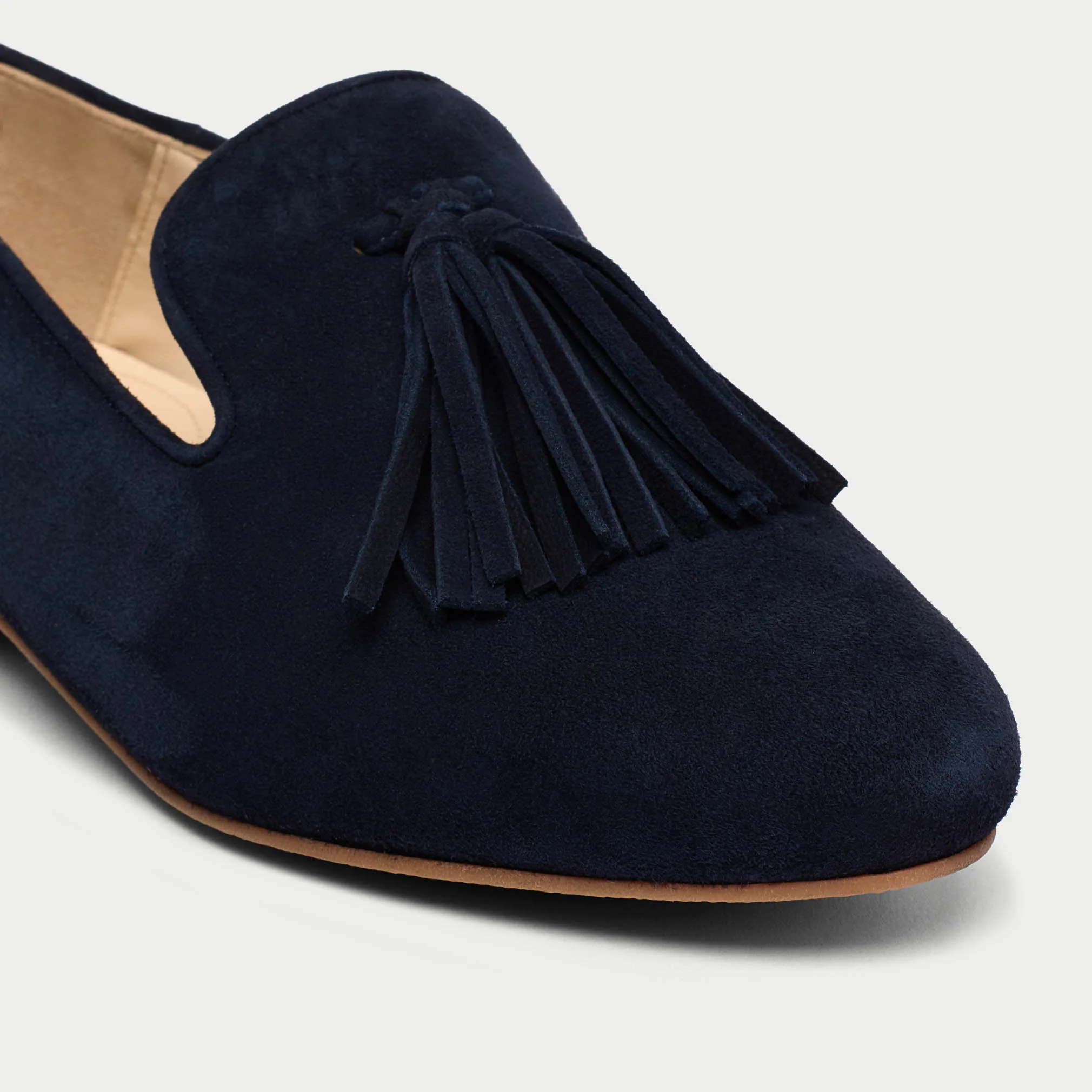 Freya - Deep Navy Suede Loafers - Image 4