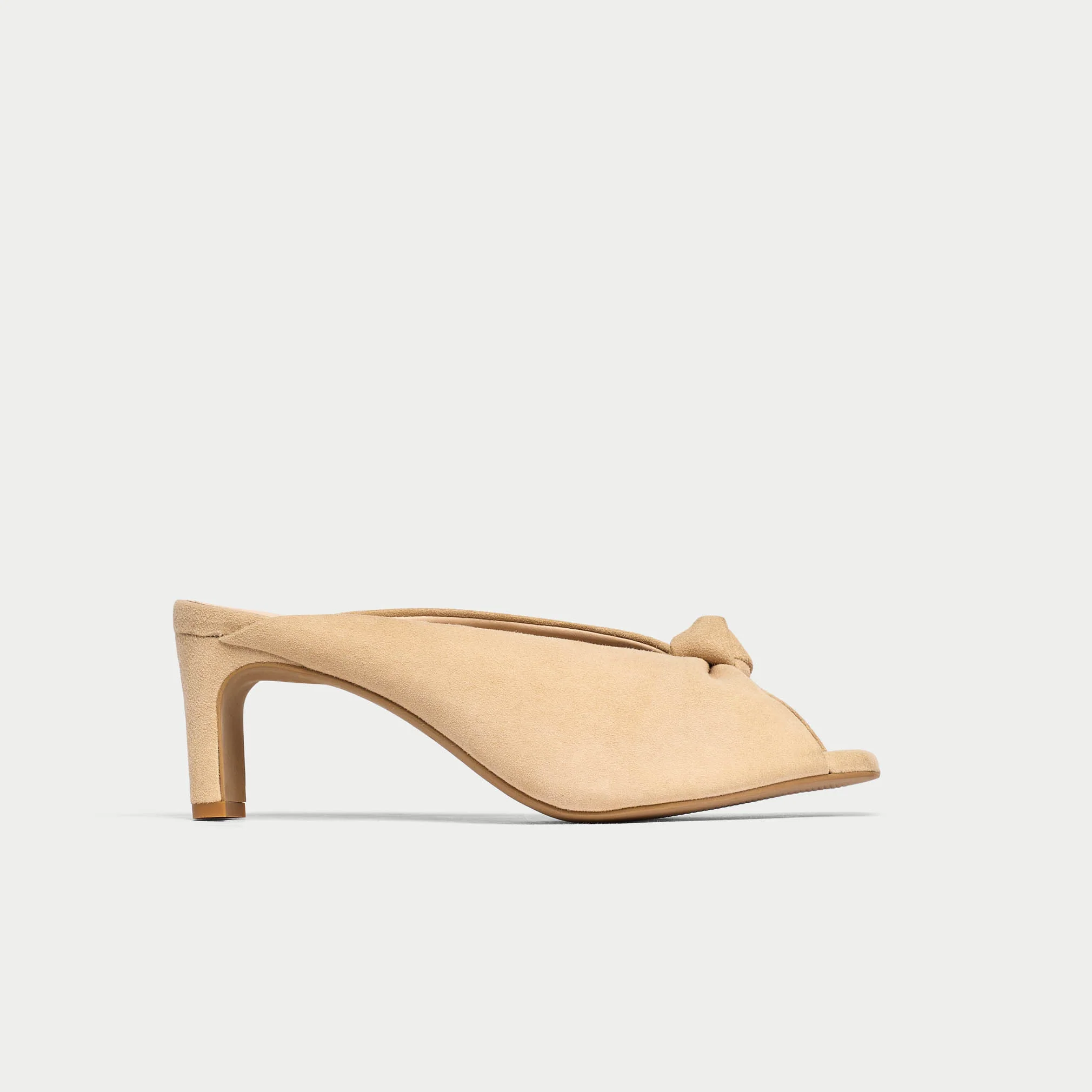 Greta - Taupe Suede Mules - Image 2