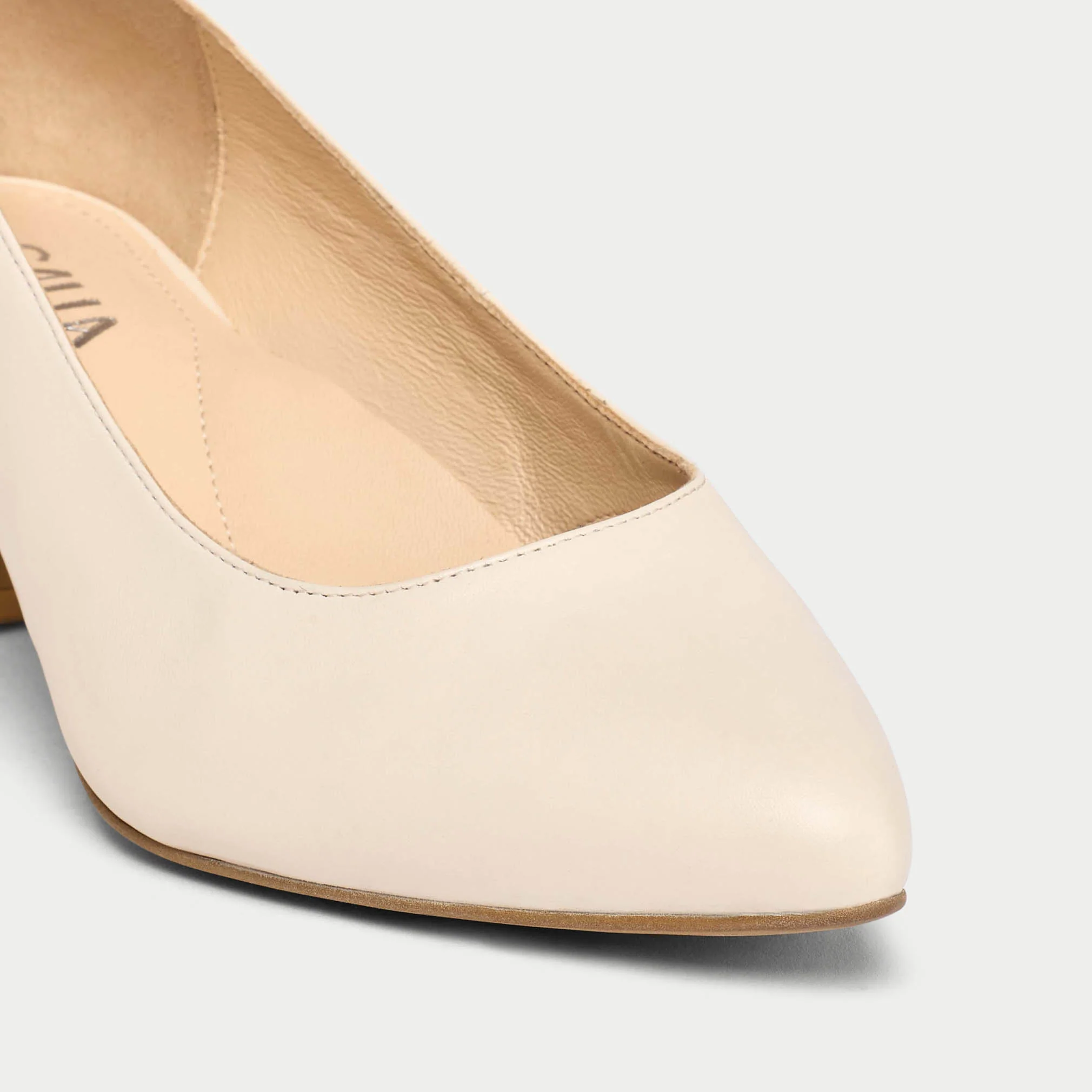 Hallie - Almond Leather Pumps - Image 3