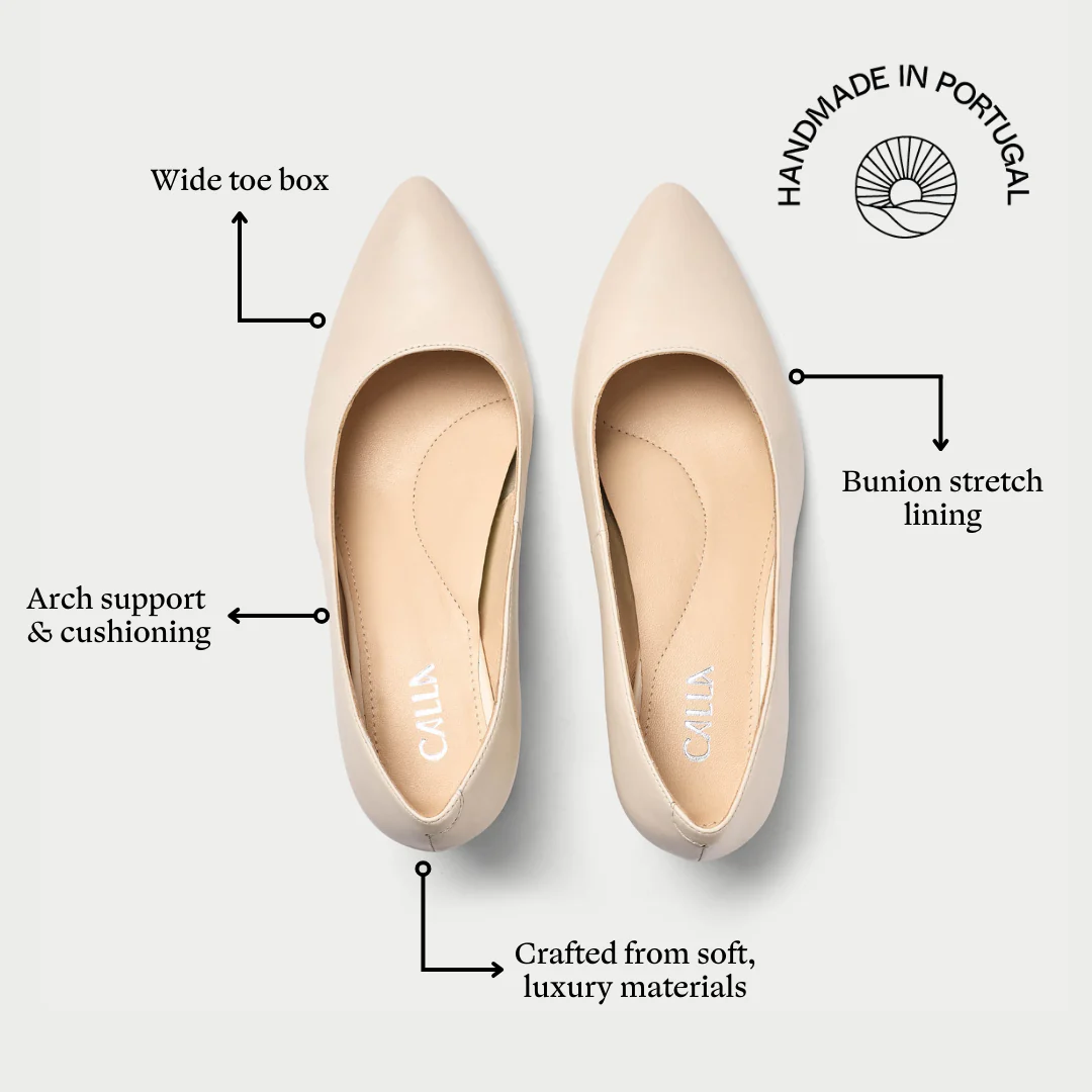 Hallie - Almond Leather Pumps - Image 5
