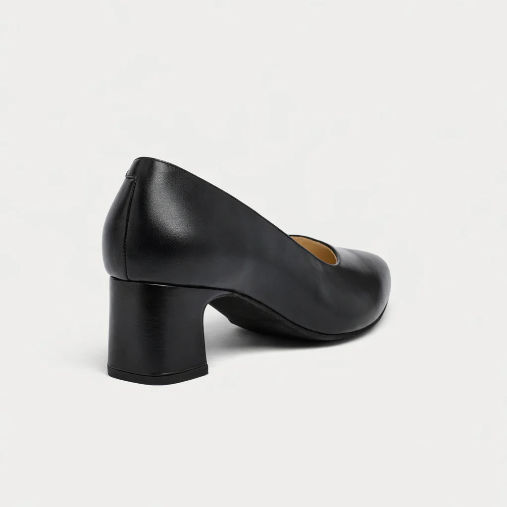 Hallie - Black Leather Pumps - Image 4