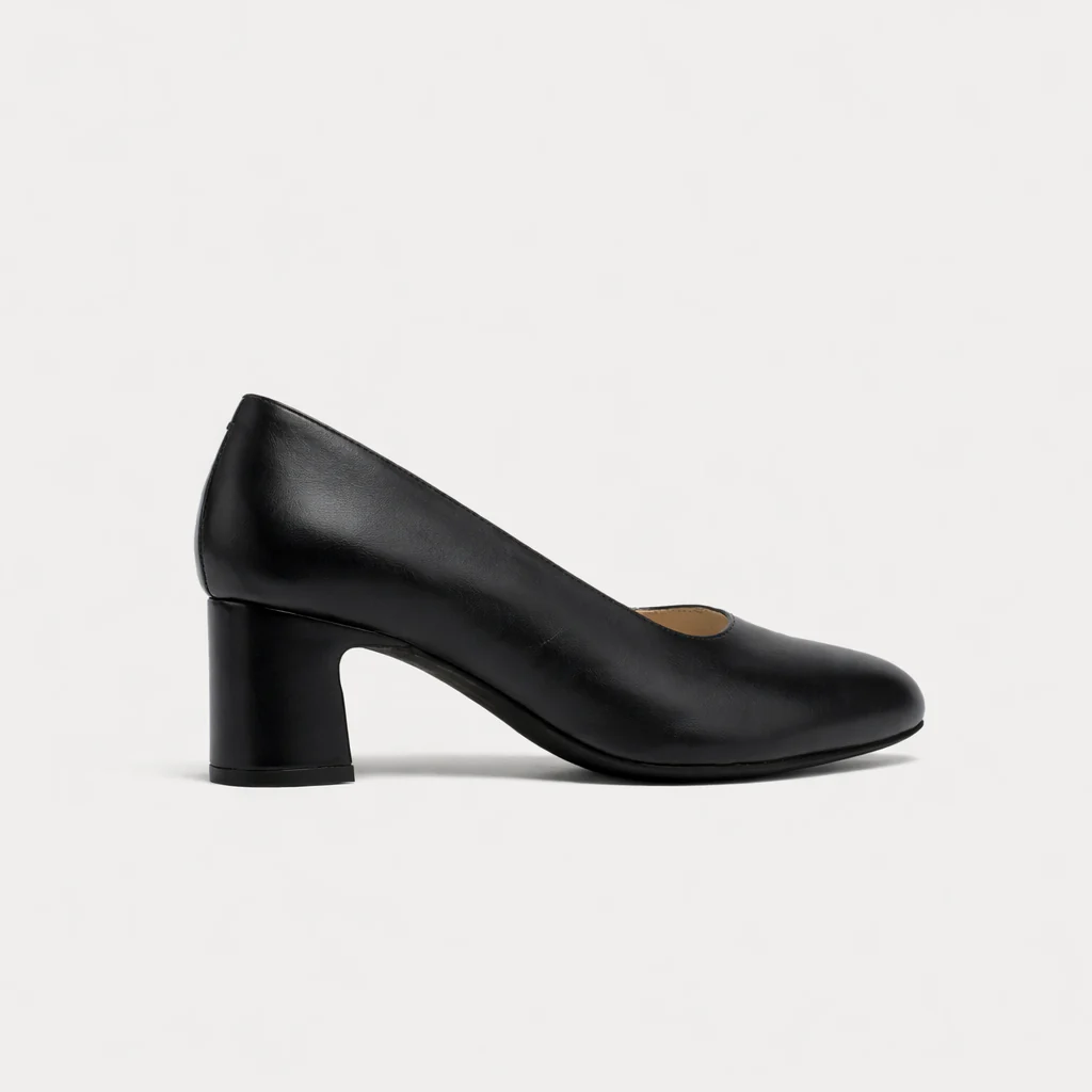Hallie - Black Leather Pumps - Image 6