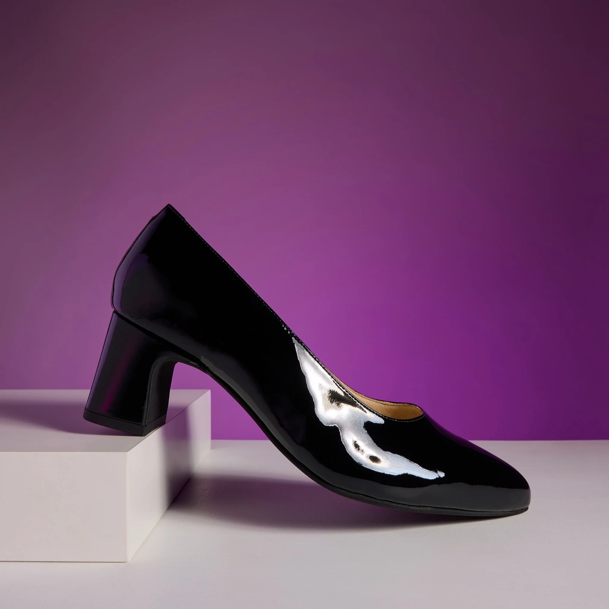 Hallie - Black Patent Leather Pumps