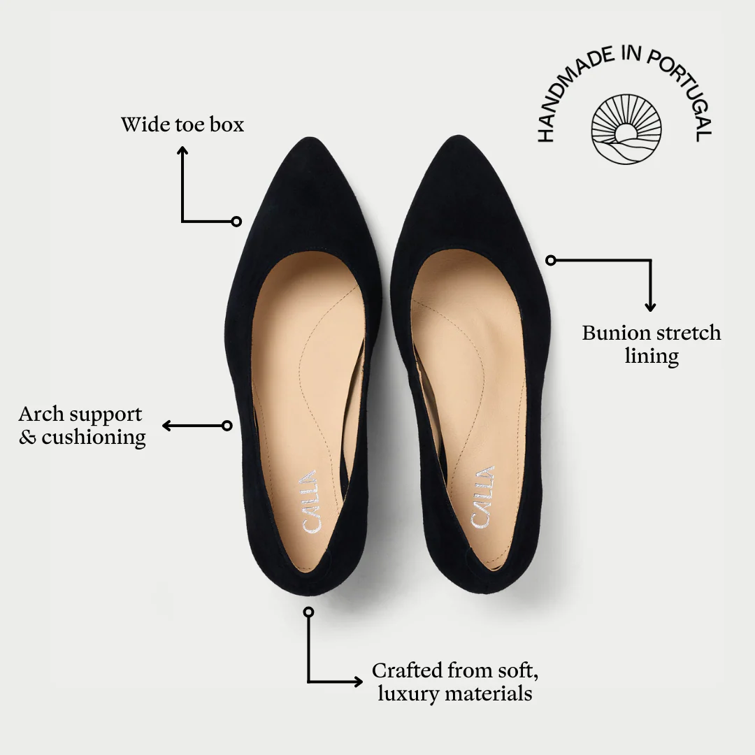 Hallie - Black Suede Pumps - Image 7