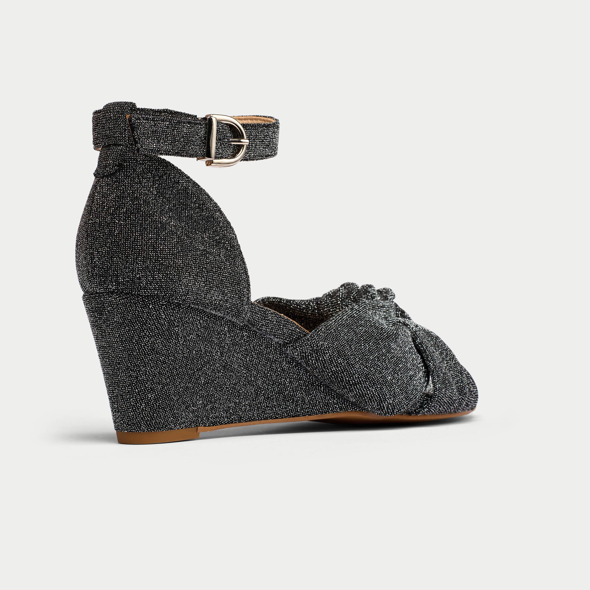 Harper - Black Sparkle Wedges - Image 5