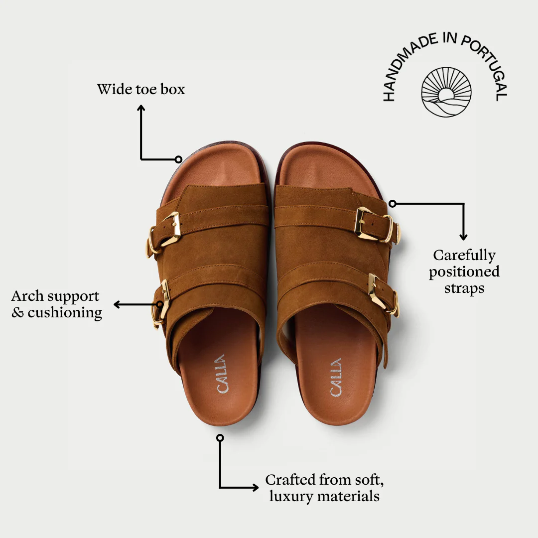 Lily - Tan Suede Sandals - Image 4