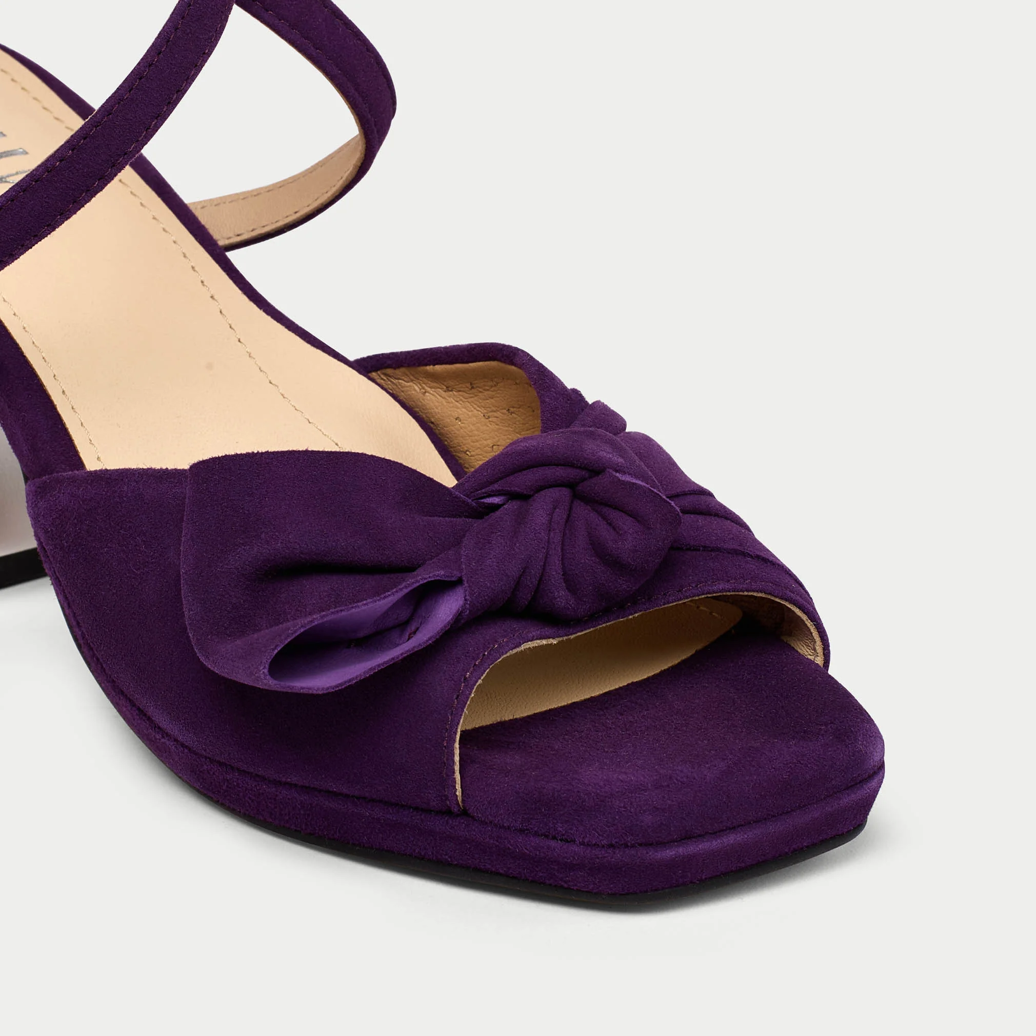 Lydia - Plum Suede Block Heels - Image 10