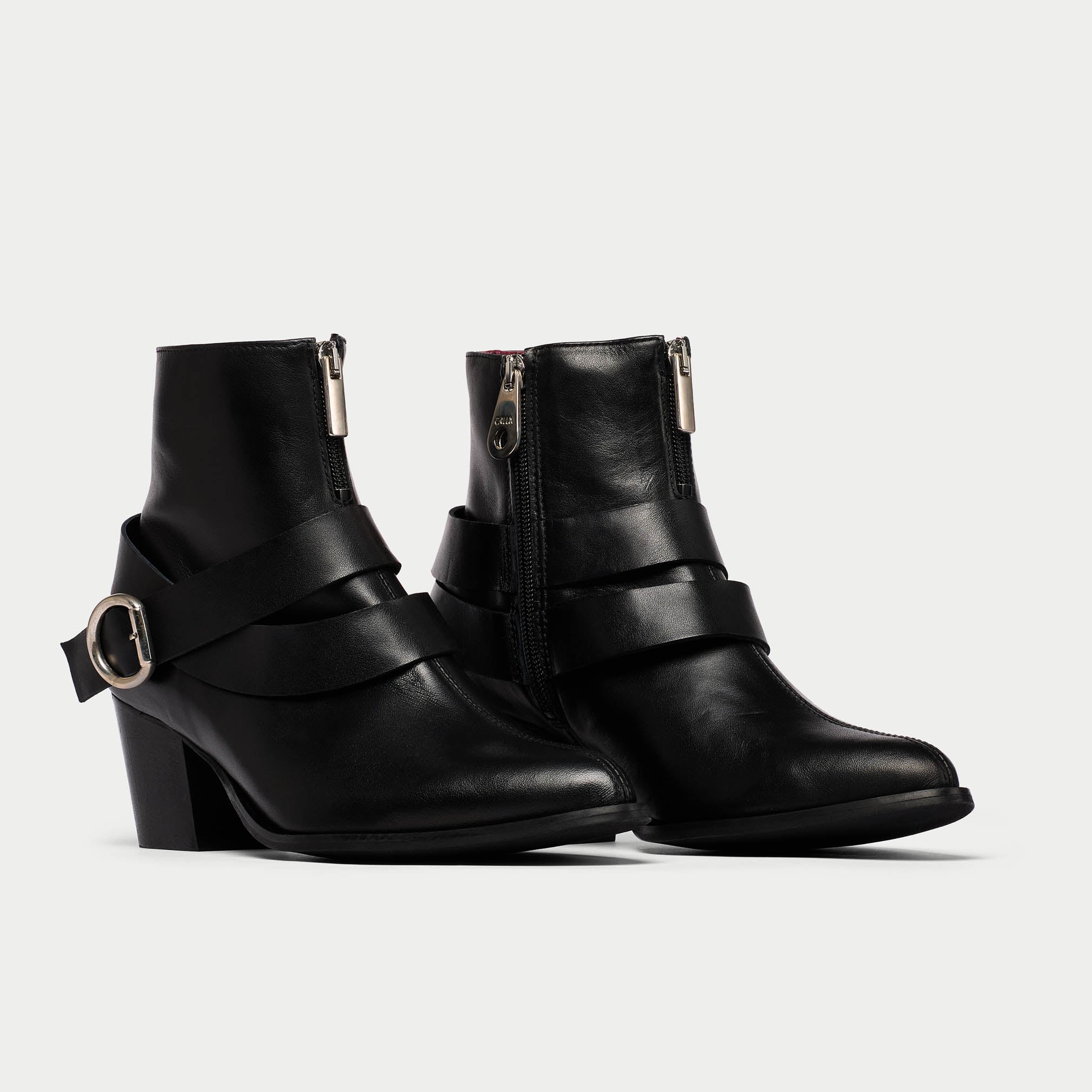 Mabel - Black Leather Boots - Image 2