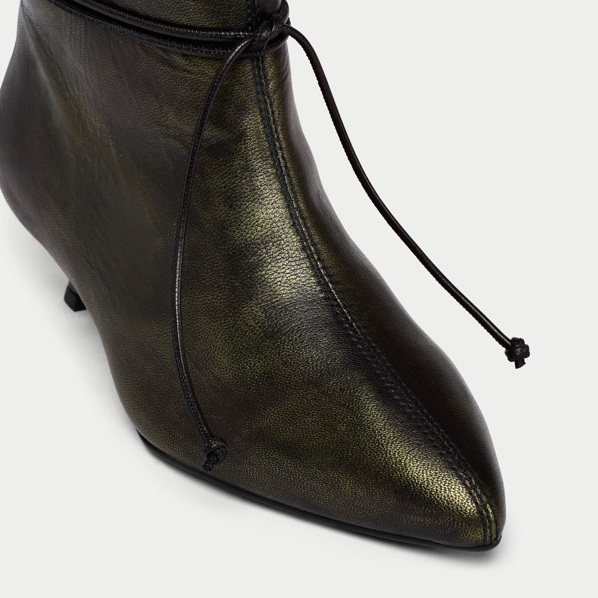 Maisie - Brushed Black Leather Boots - Image 3