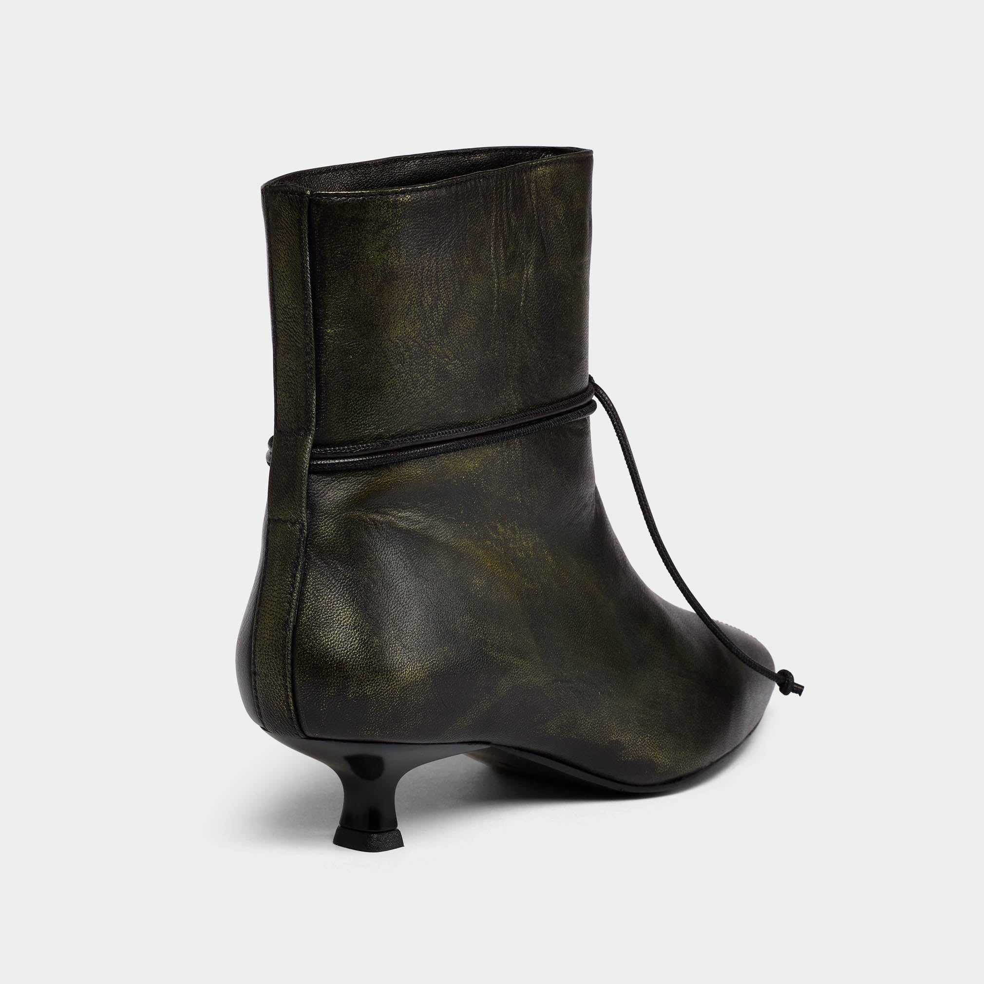 Maisie - Brushed Black Leather Boots - Image 4