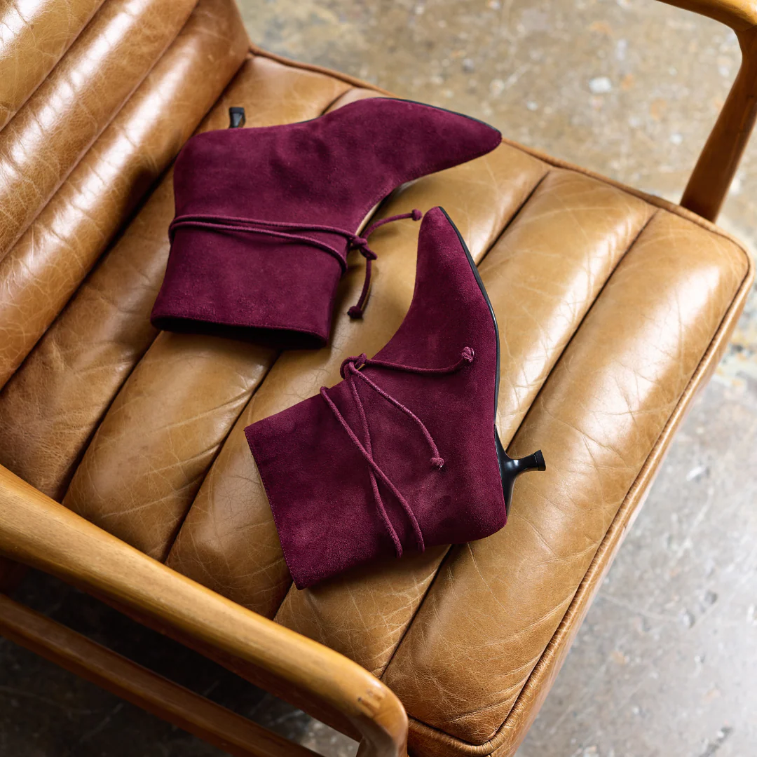 Maisie - Cherry Suede Boots - Image 9